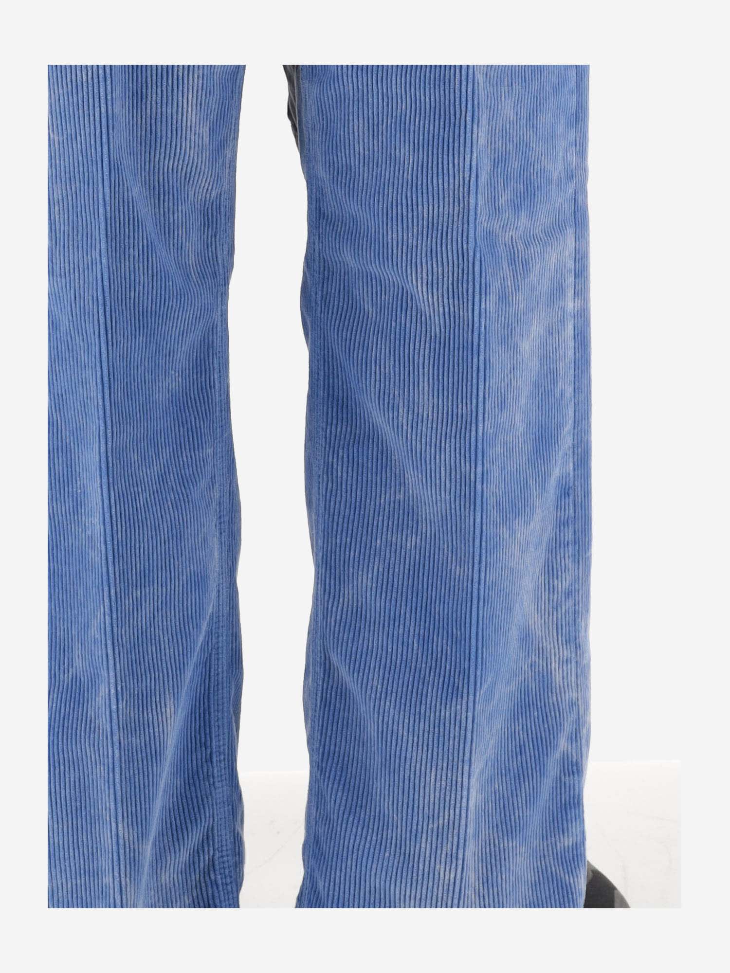 Shop Haikure Corduroy Cotton Velvet Pants In Blue