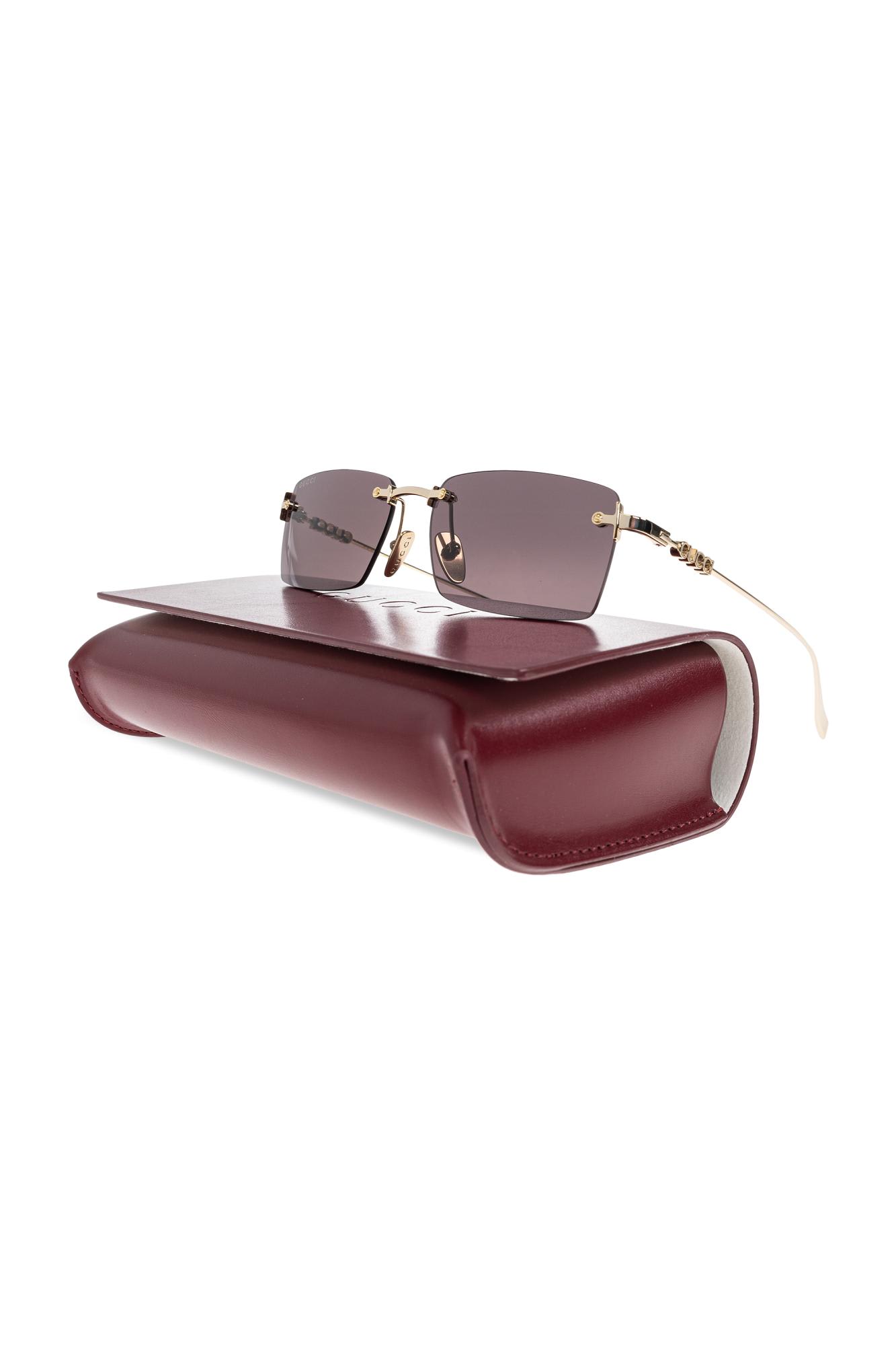 Gucci Women Rectangular Shape Sunglasses In Purple