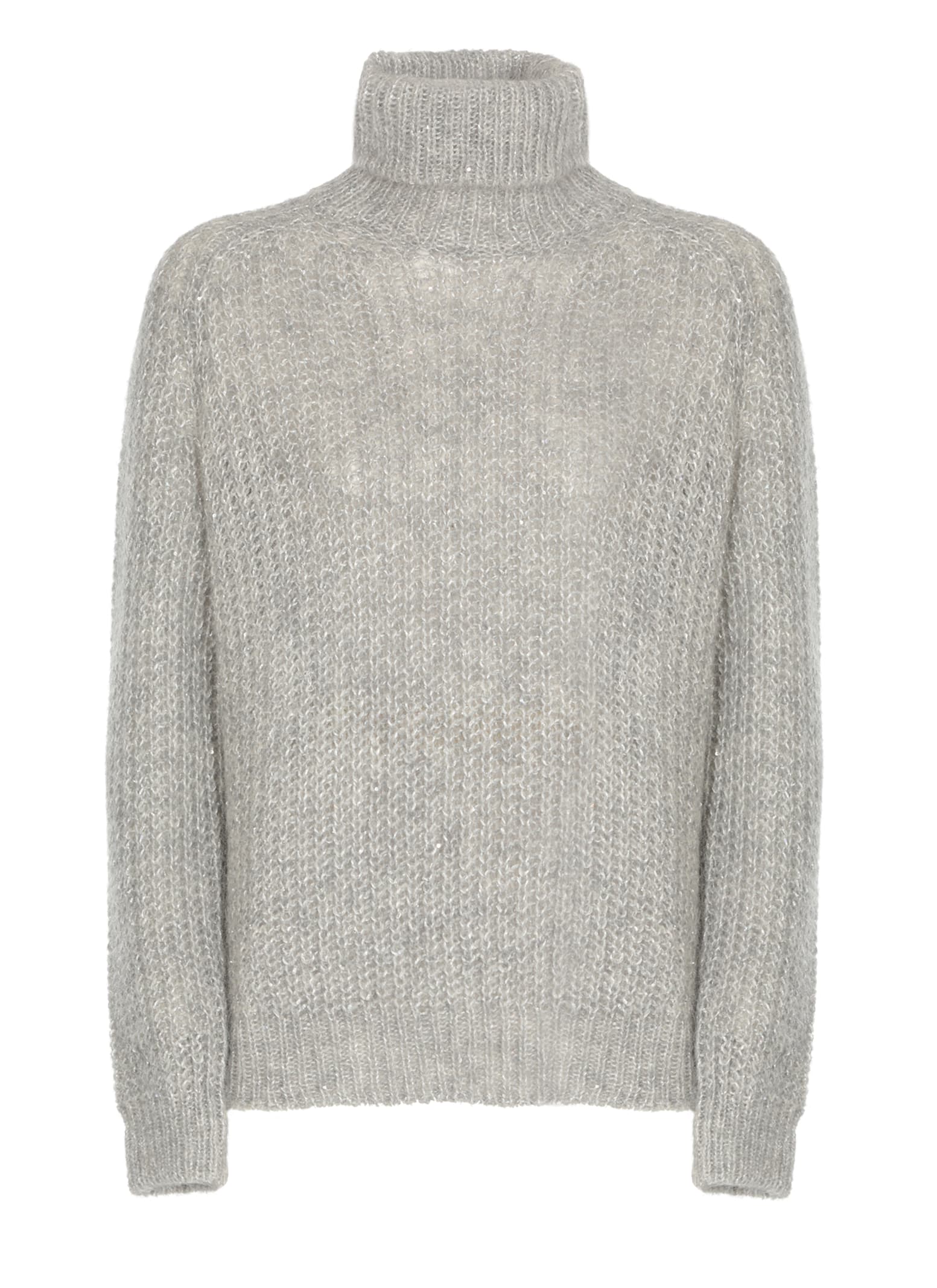 Shop Herno Alpaca Blend Sweater In Grey