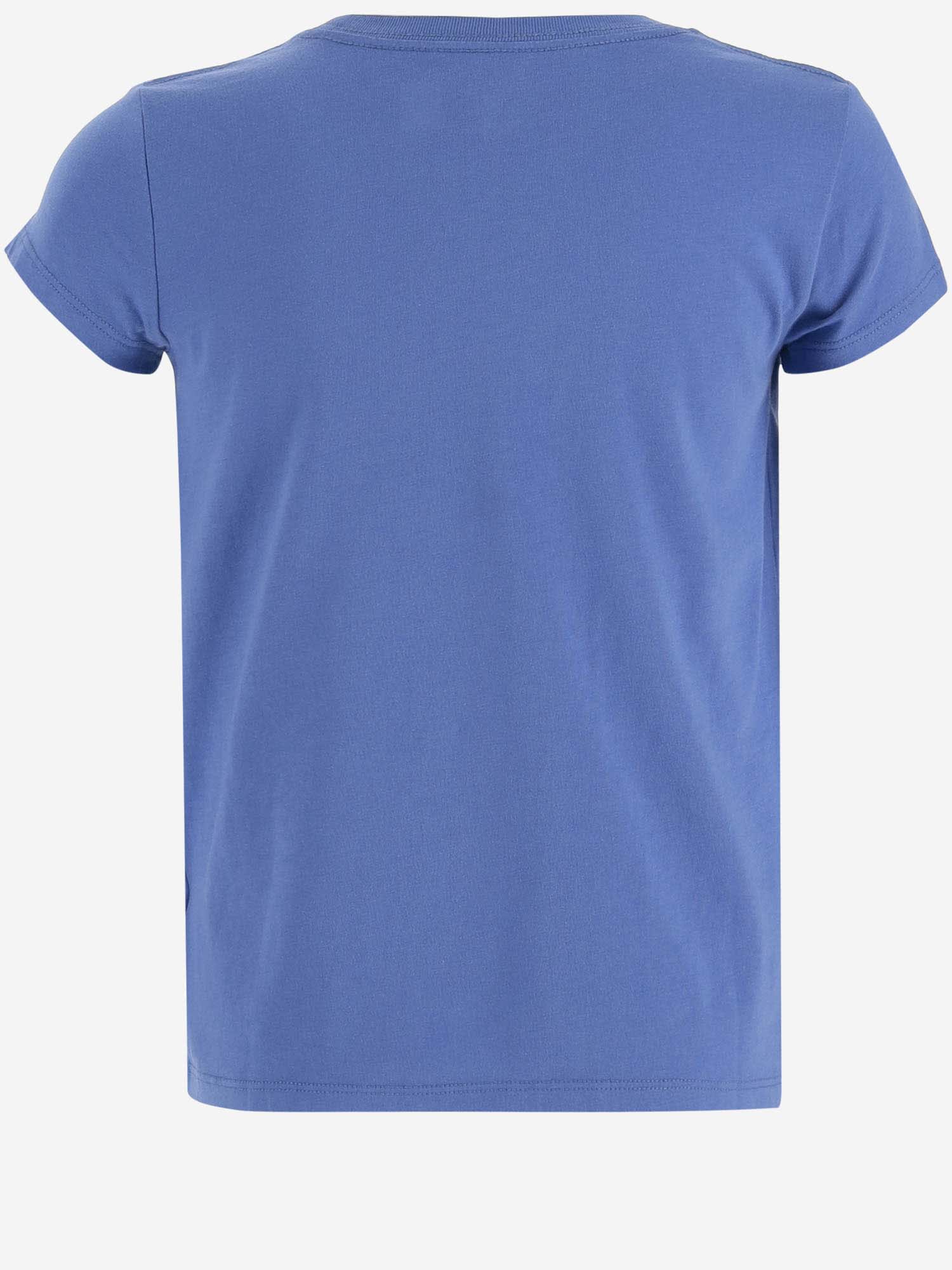 Shop Ralph Lauren Cotton Polo Bear T-shirt In Blu