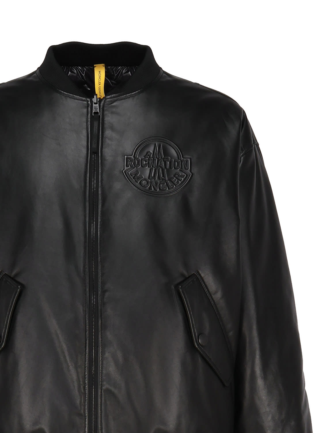 Shop Moncler Genius Reversible Leather Jacket In Black