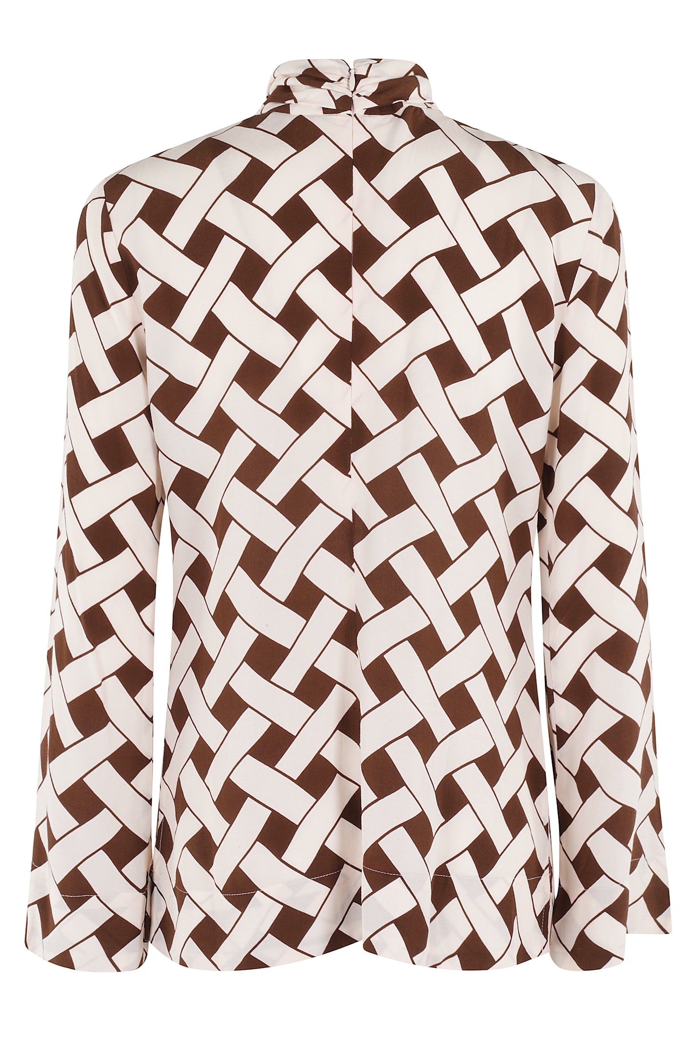 Shop Rixo London Libra Top In Diamond Wave Chocolate