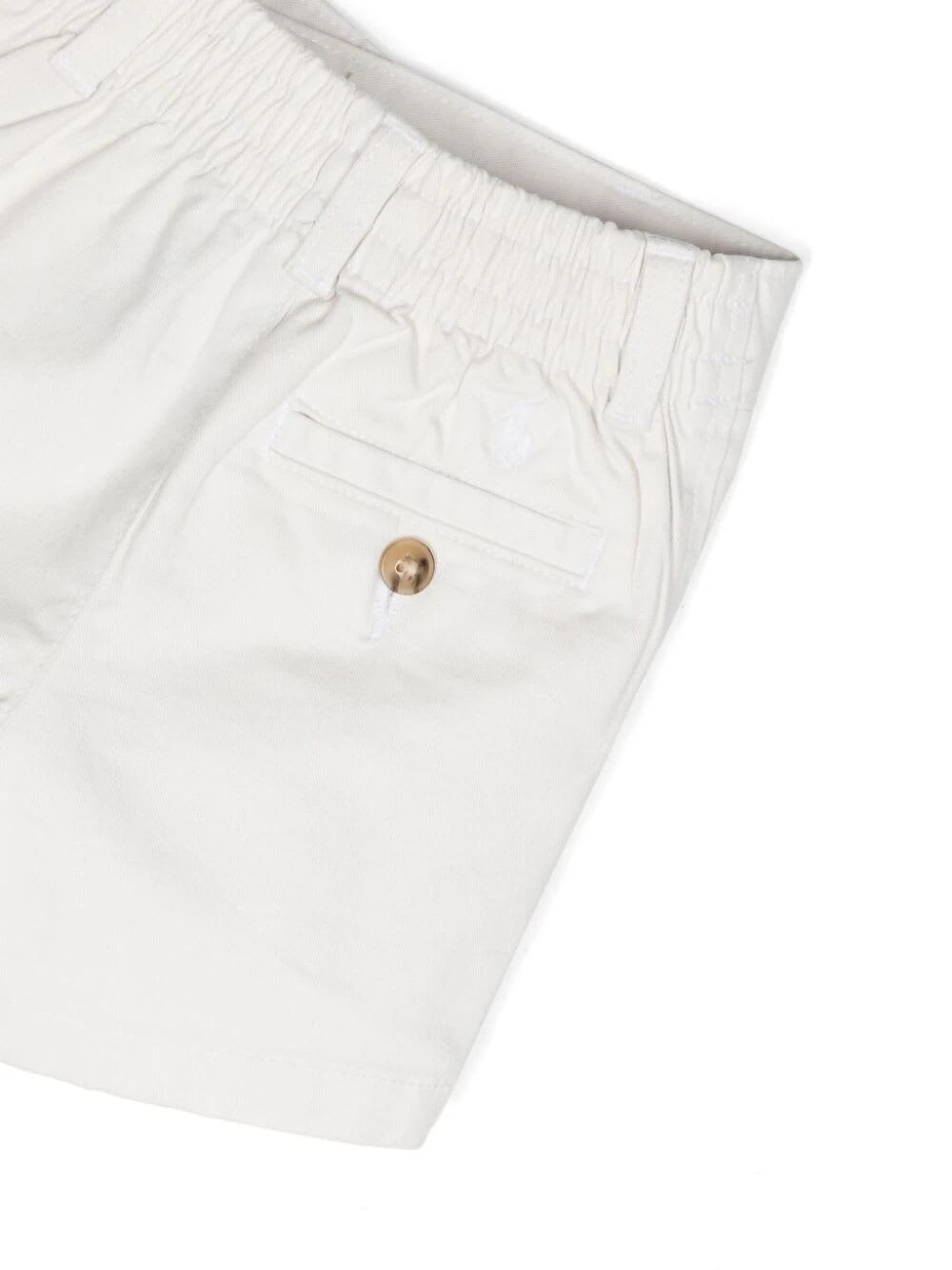Shop Polo Ralph Lauren Ls Bd Fnshrt-sets-short Set In Deckwash White