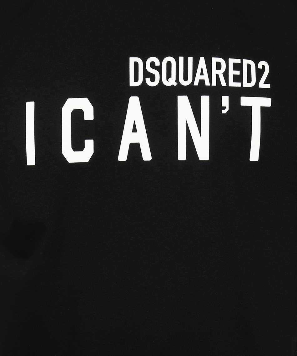 Dsquared2 Slogan Printed Crewneck T-shirt In Black