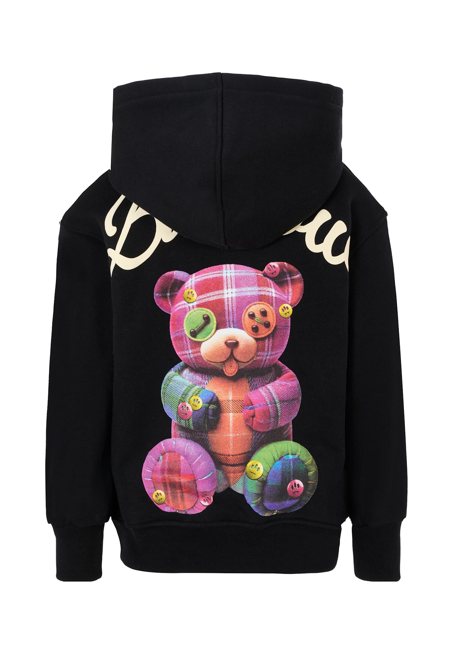 Barrow Black Sweatshirt For Girl With Bear Print In Black