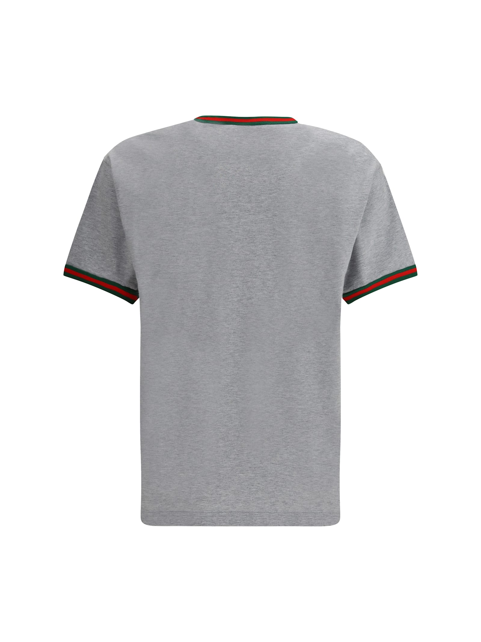 Gucci Cotton Jersey T-shirt With Embroidery In Gray