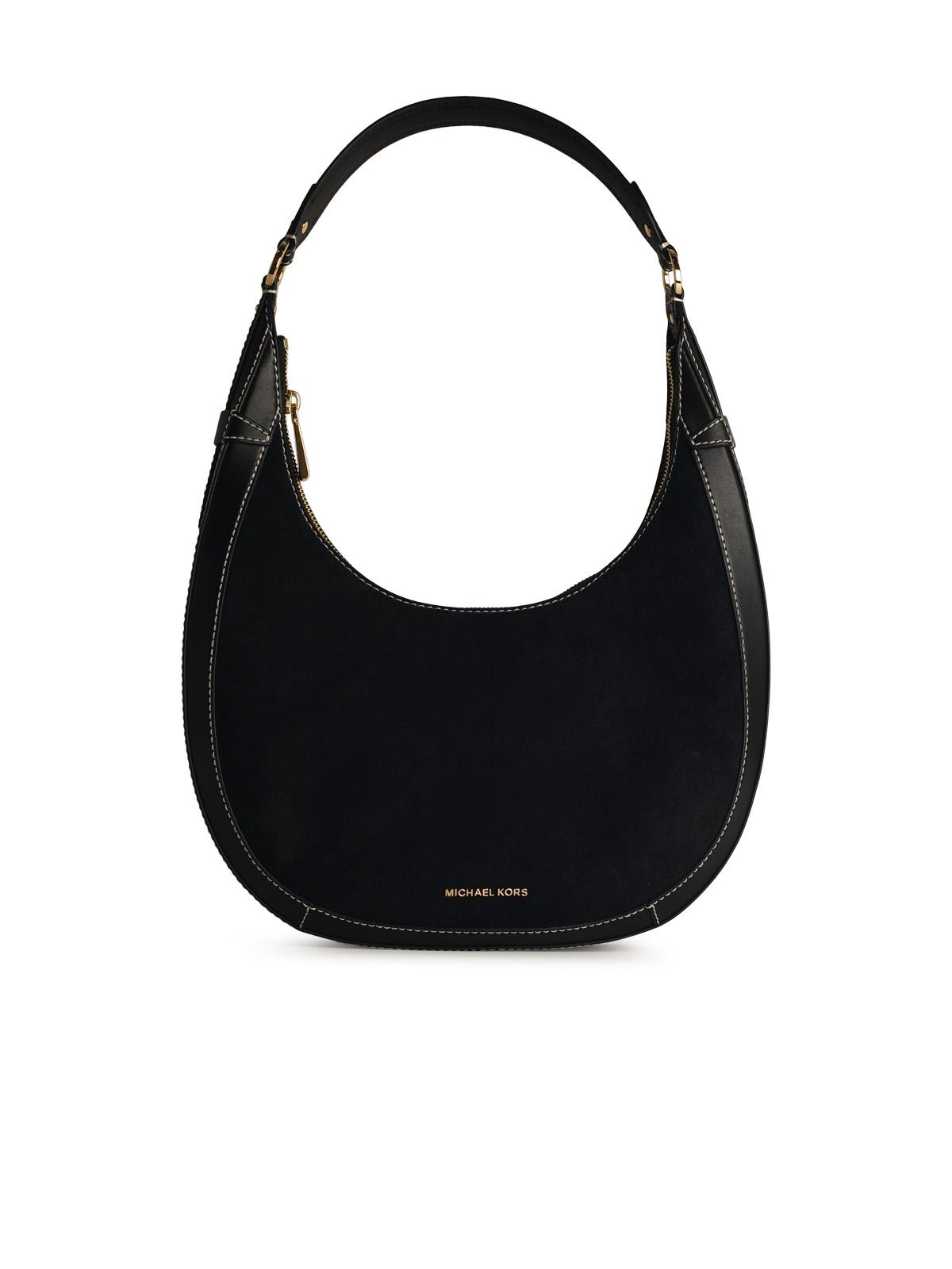 preston Black Leather Shoulder Bag