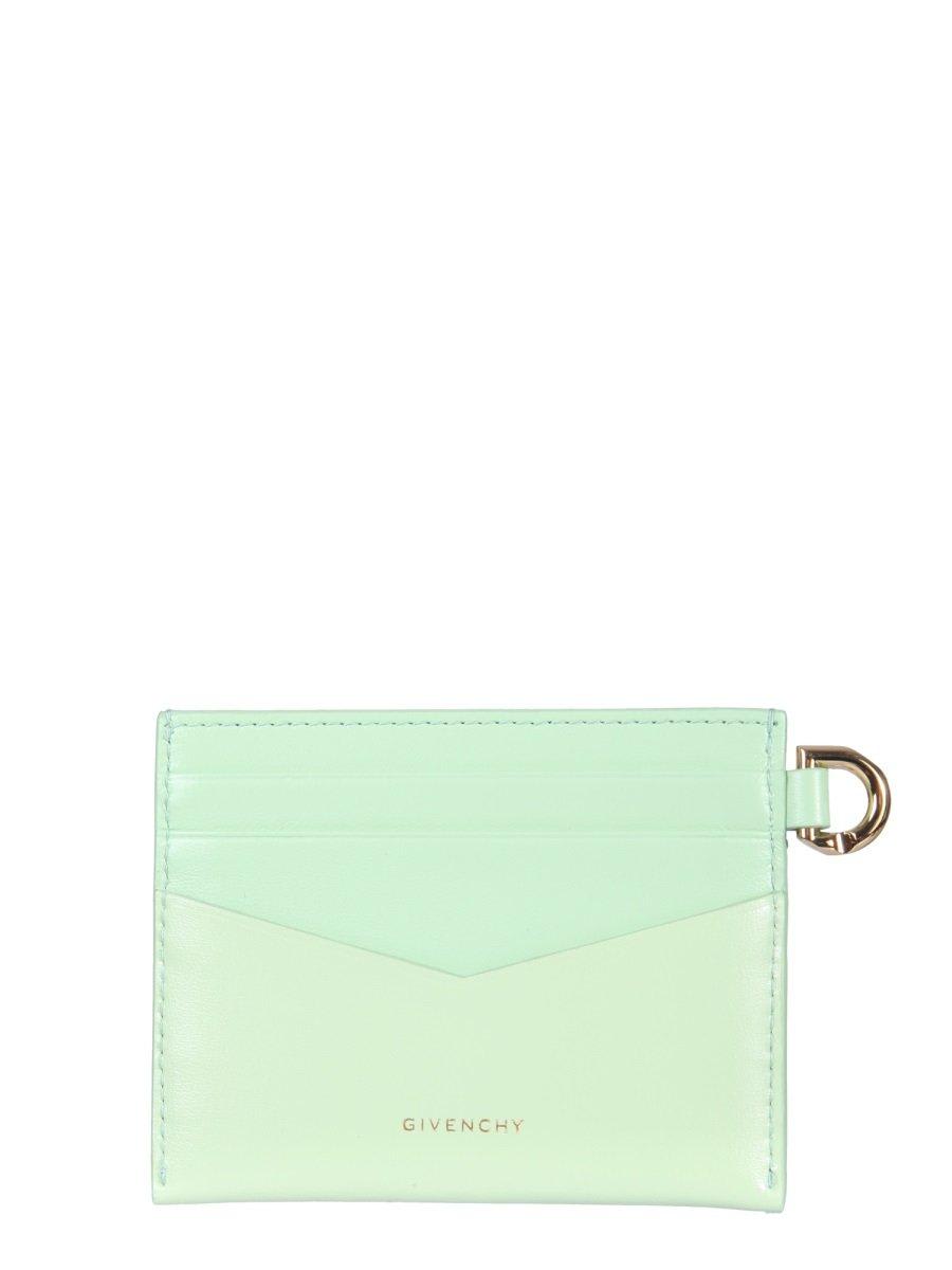 Shop Givenchy Logo Plaque Card Holder In Green