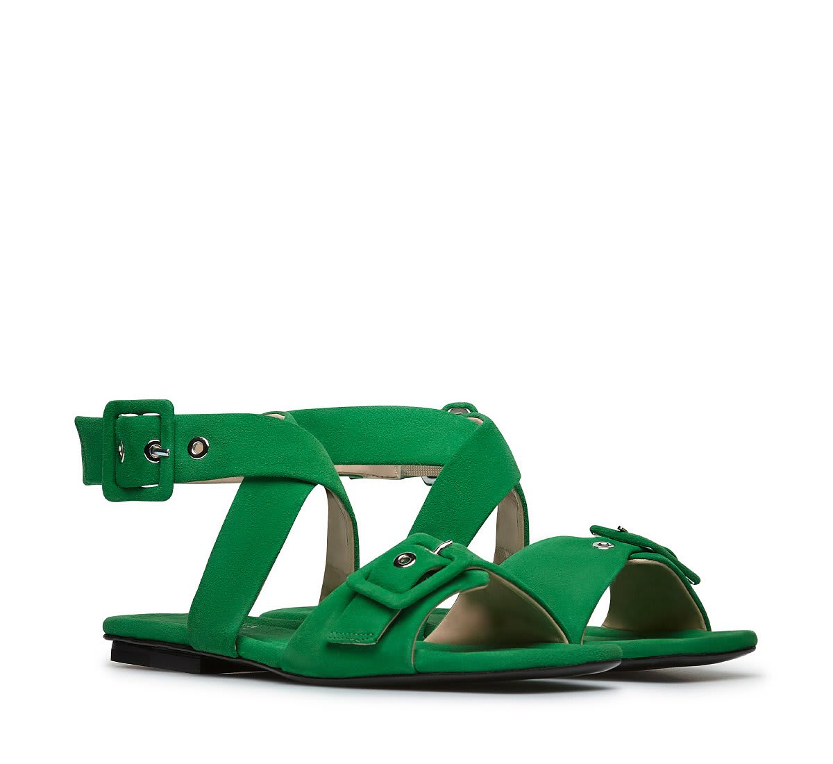 Shop Fabi Sandal In Verde