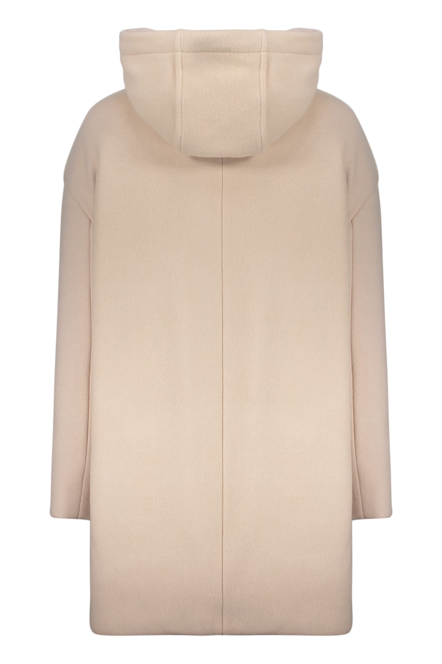 Herno Padded Wool-blend Coat In Pink