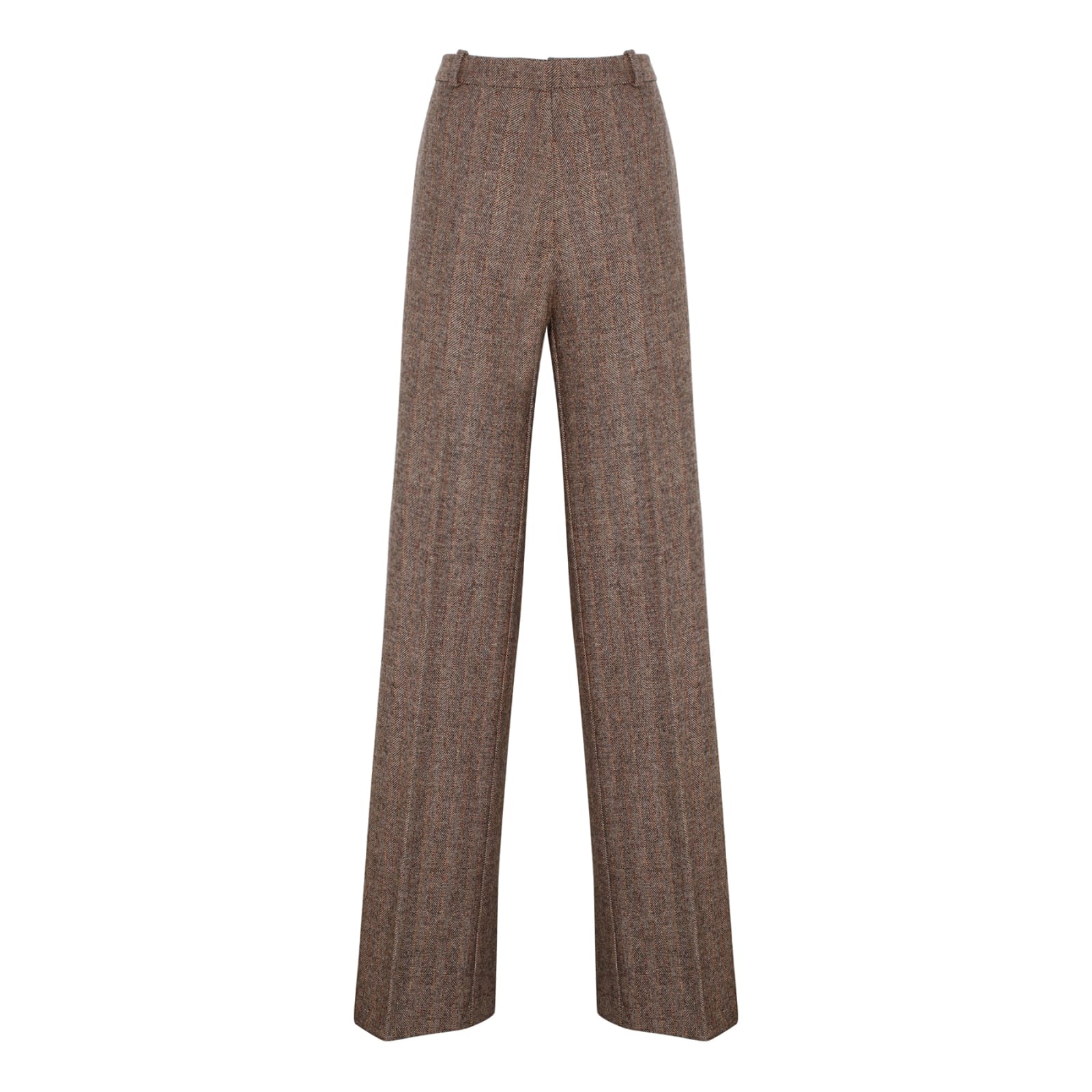 Kiltie Brown Herringbone Wool Pants