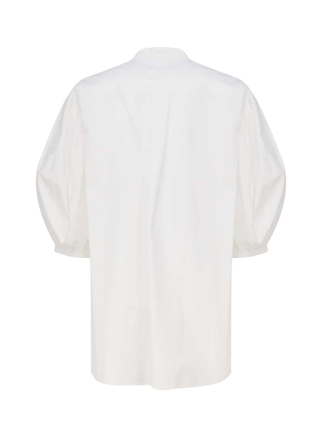 Shop Chloé Tunic Style Shirt With Ribbon In Bianco