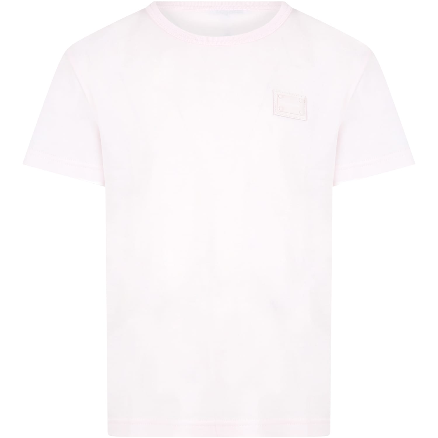Dolce & Gabbana Pink T-shirt For Girl With Logo