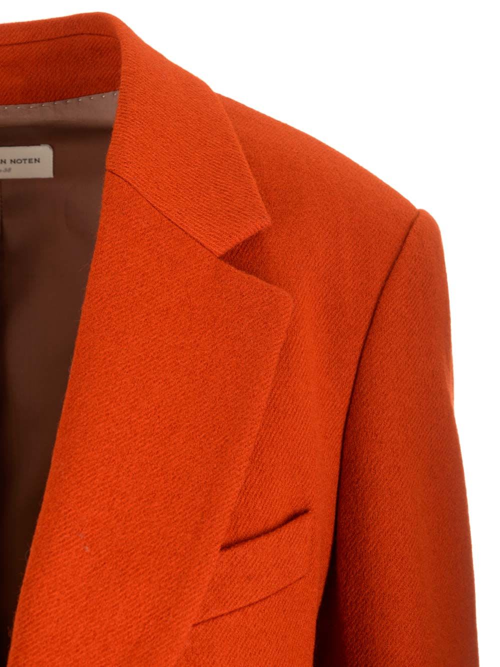 Shop Dries Van Noten Wool Crepe Blazer In Red