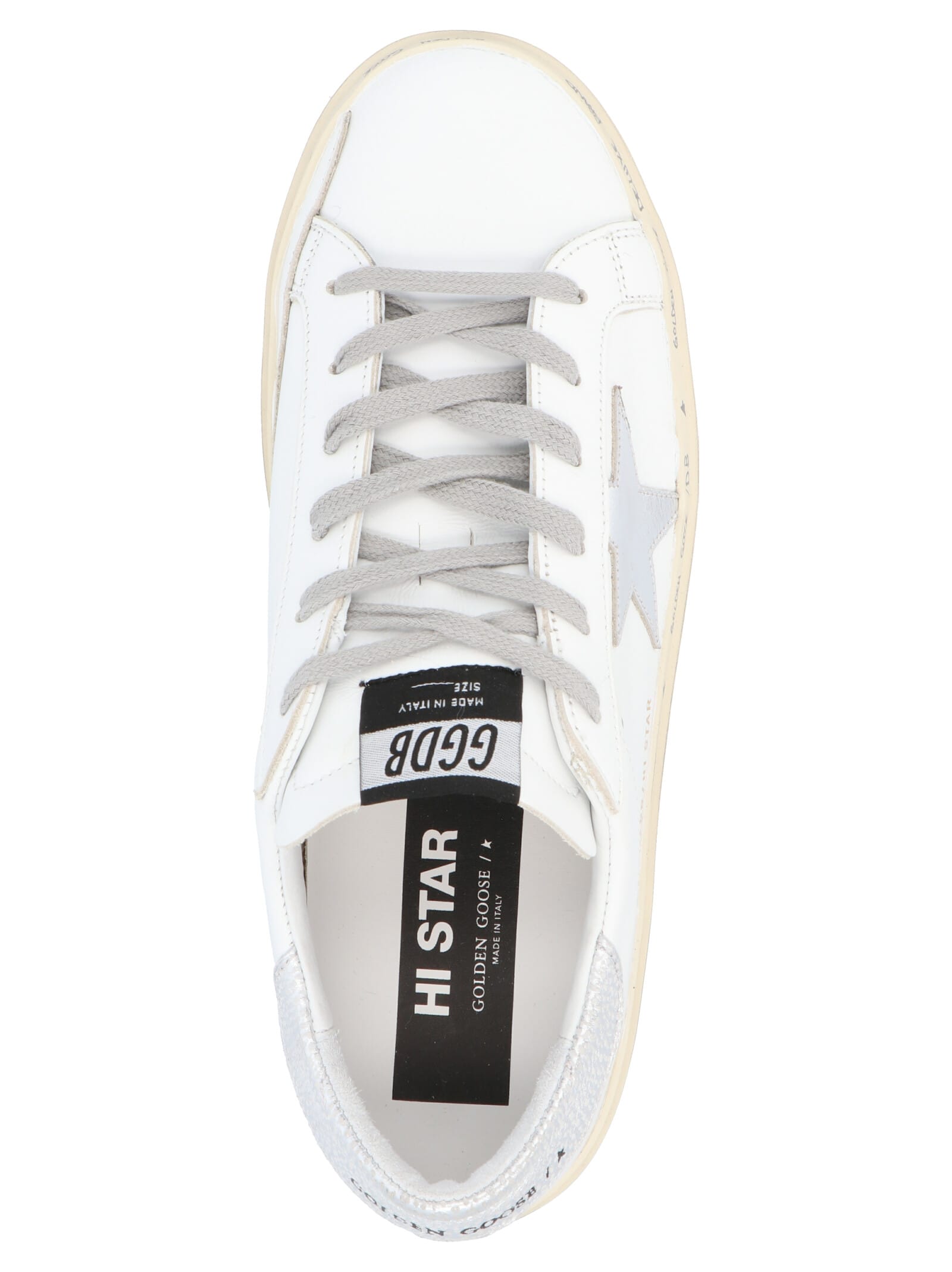 Shop Golden Goose Hi-star Sneakers In White