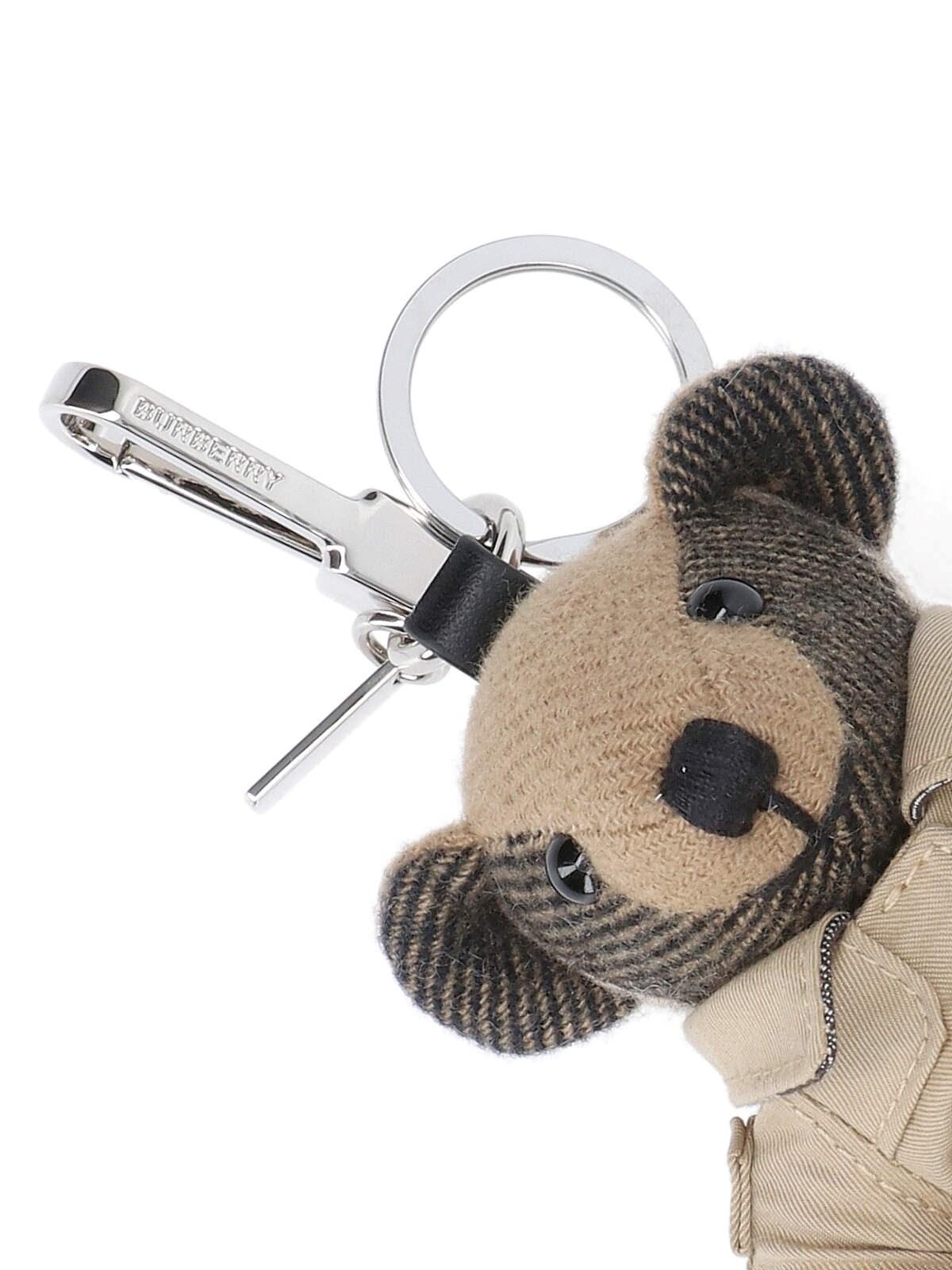 Shop Burberry Thomas Trench Keyring In Marrone