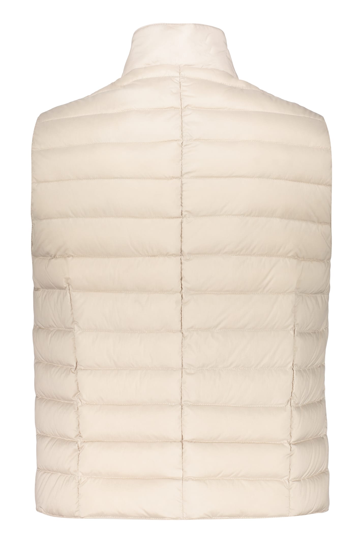 Moorer Elegant Lightweight Cream-colored Padded Vest In Neutral