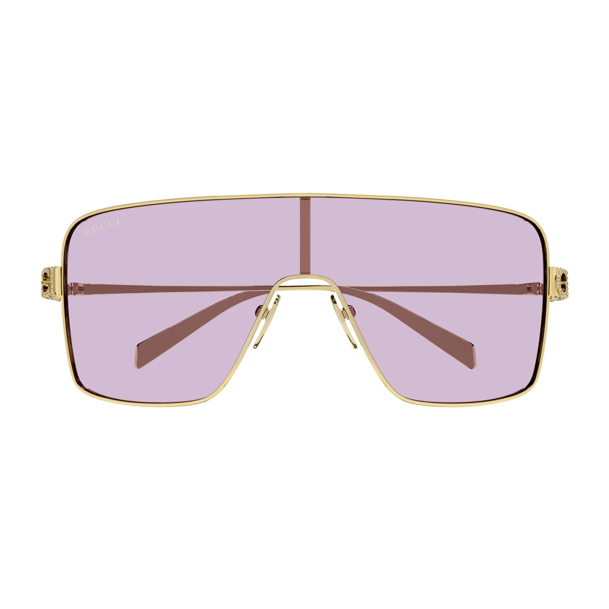 Gucci Gg1936s Linea Name Of Brand 005 Gold Violet Sunglasses In Pink