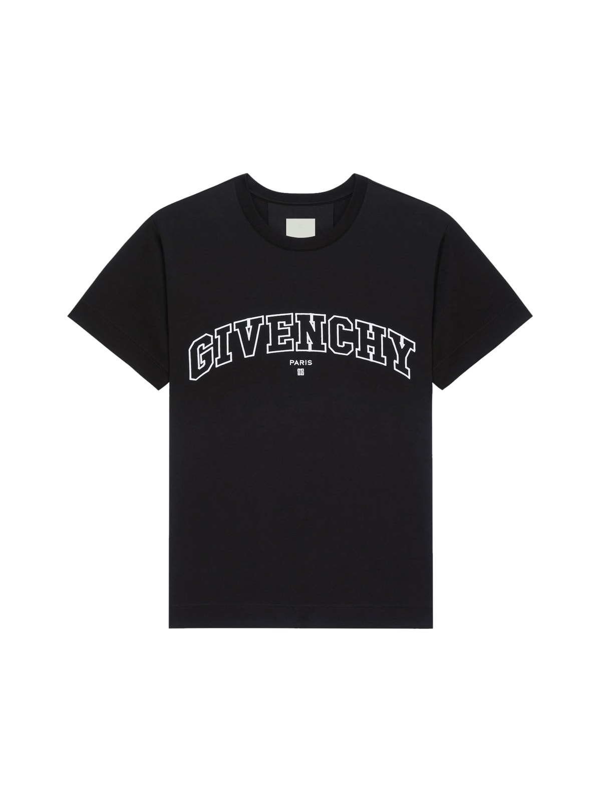 Shop Givenchy Classic Fit College Embroidery T-shirt In Black