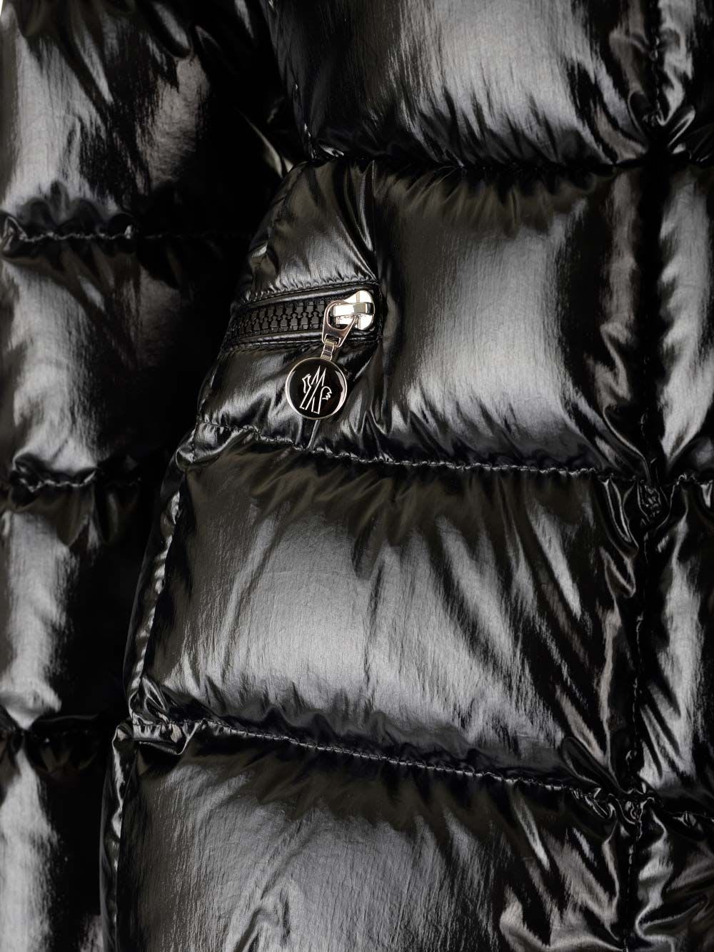 Shop Moncler Barante Short Down Jacket In Black