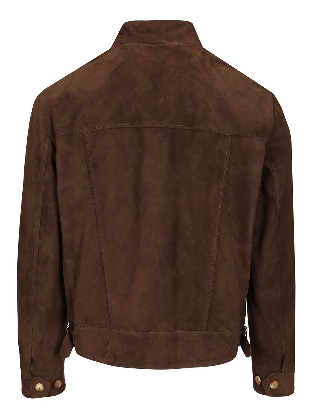 Brunello Cucinelli Bomber Leather Jacket Clothing In Brown