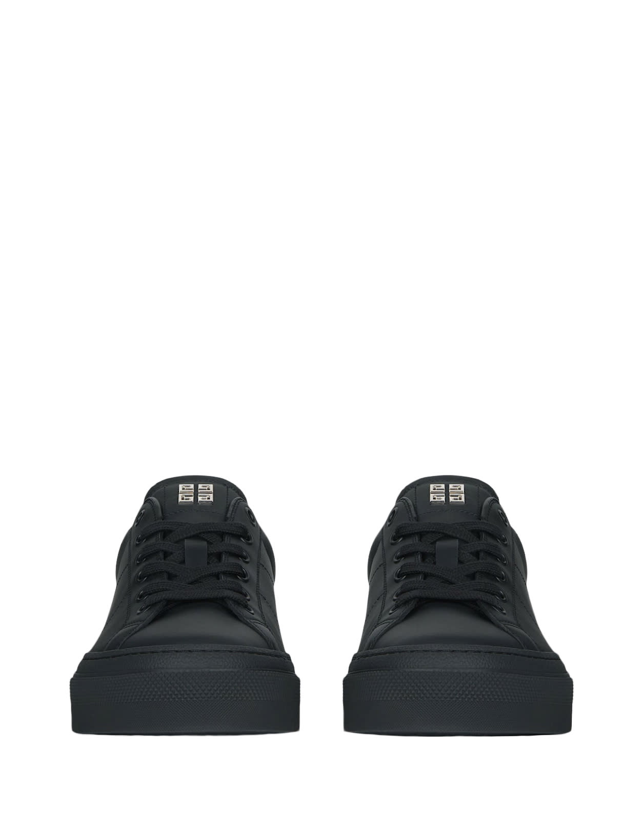 Shop Givenchy Black  4g Low Sneakers In Nero
