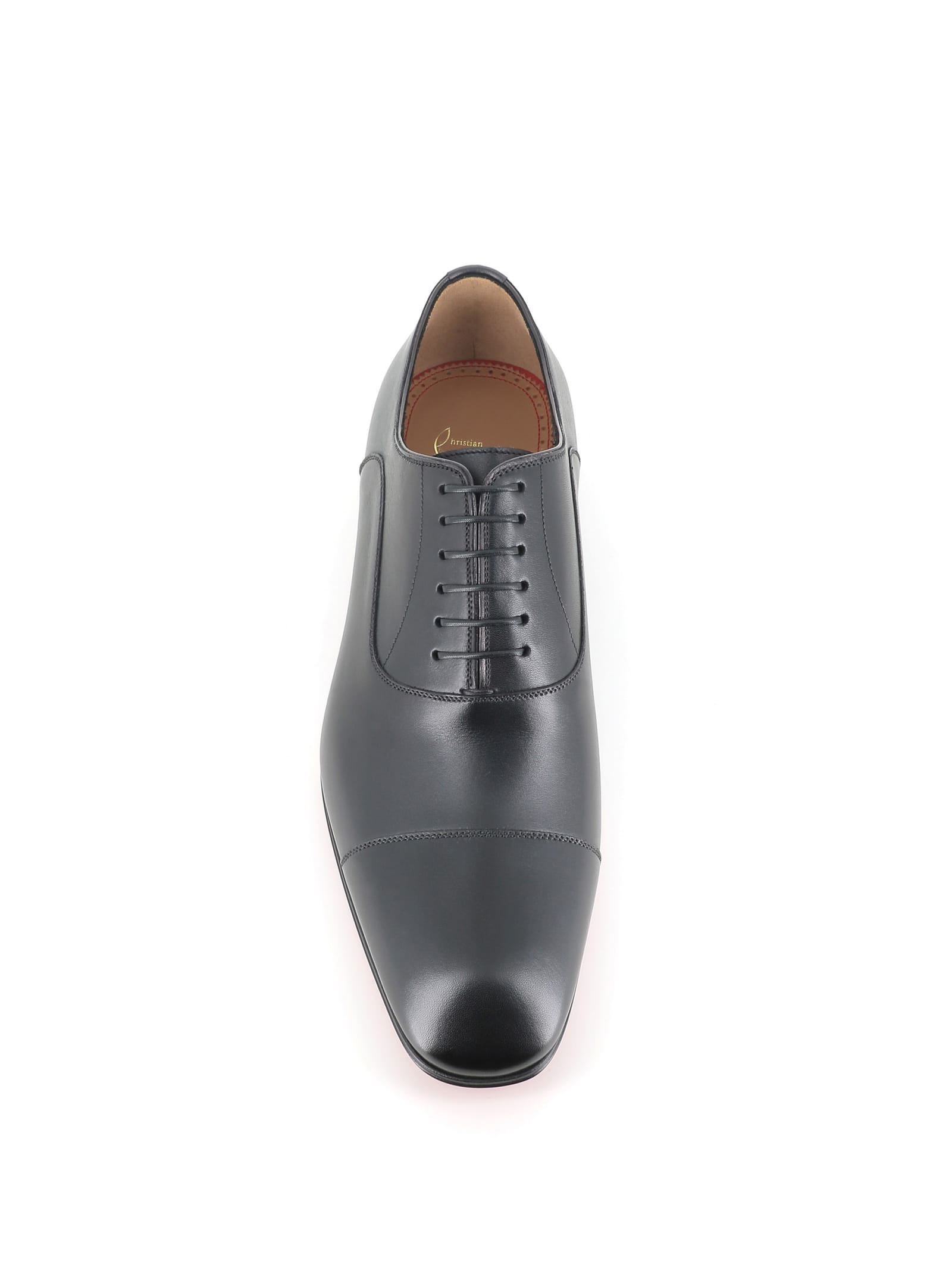 Shop Christian Louboutin Oxford Greggo Flat In Black