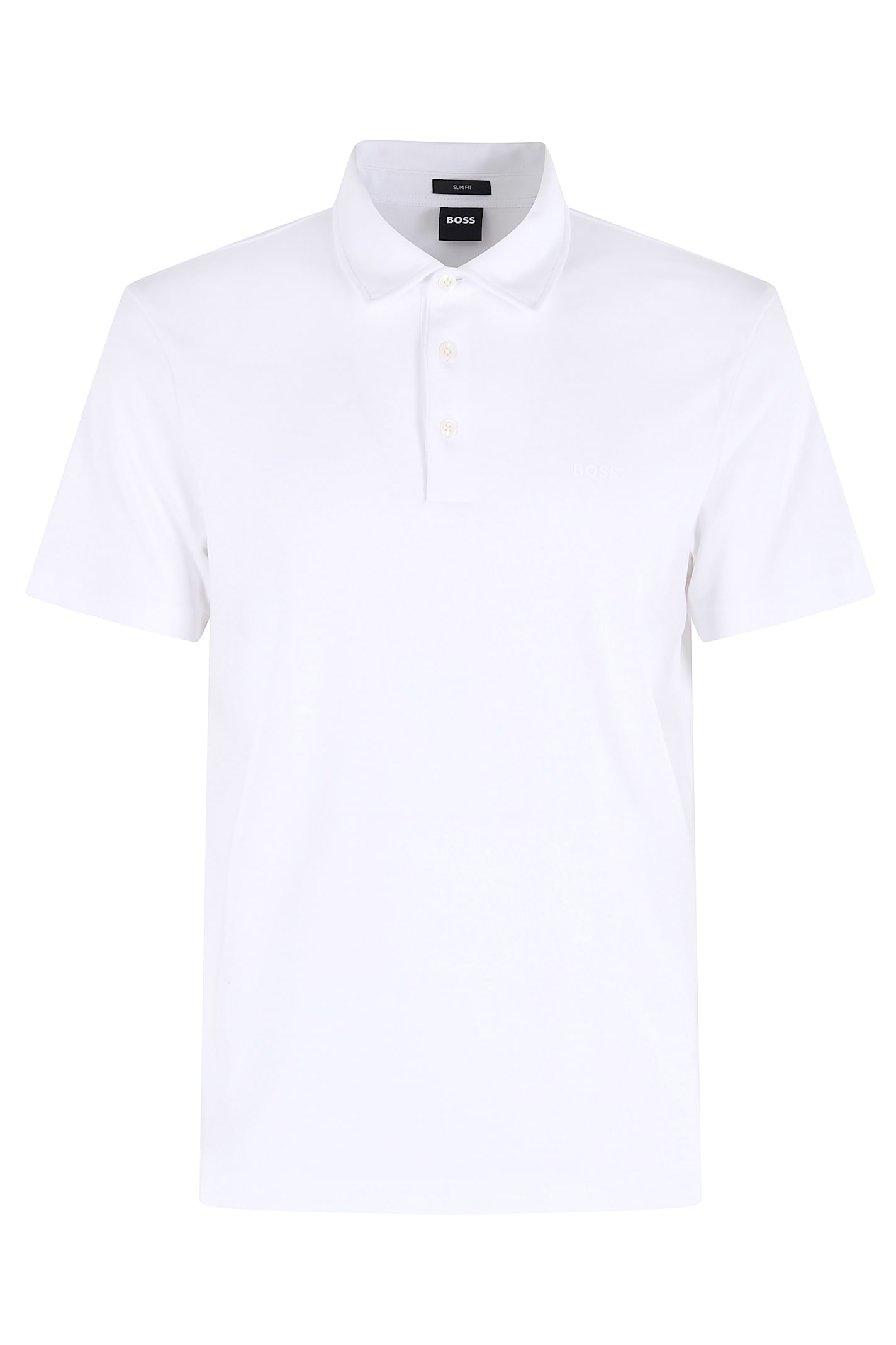 Hugo Boss Regular-fit Polo Shirt In Cotton And Linen In White