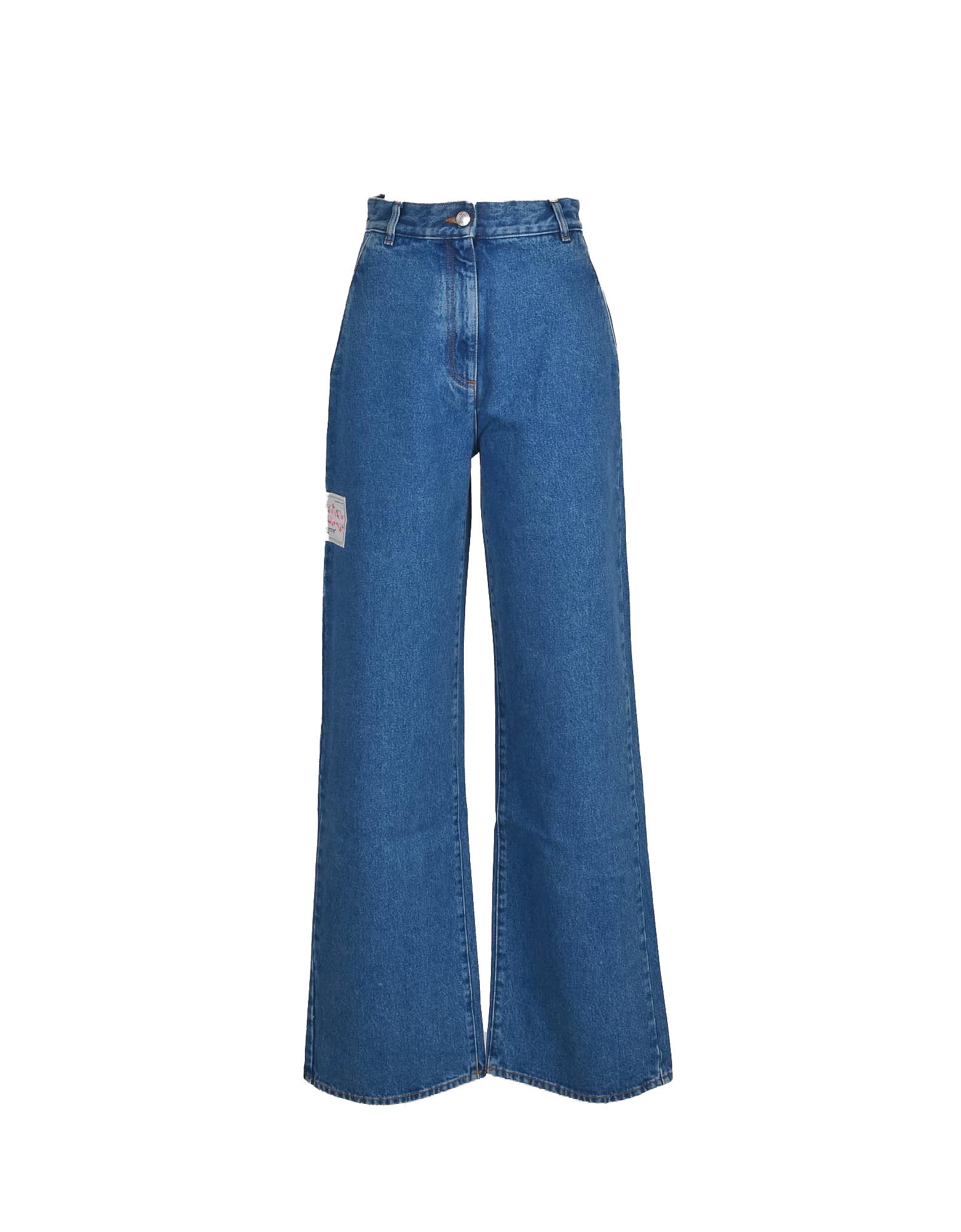 Gcds Womens Denim Blue Jeans