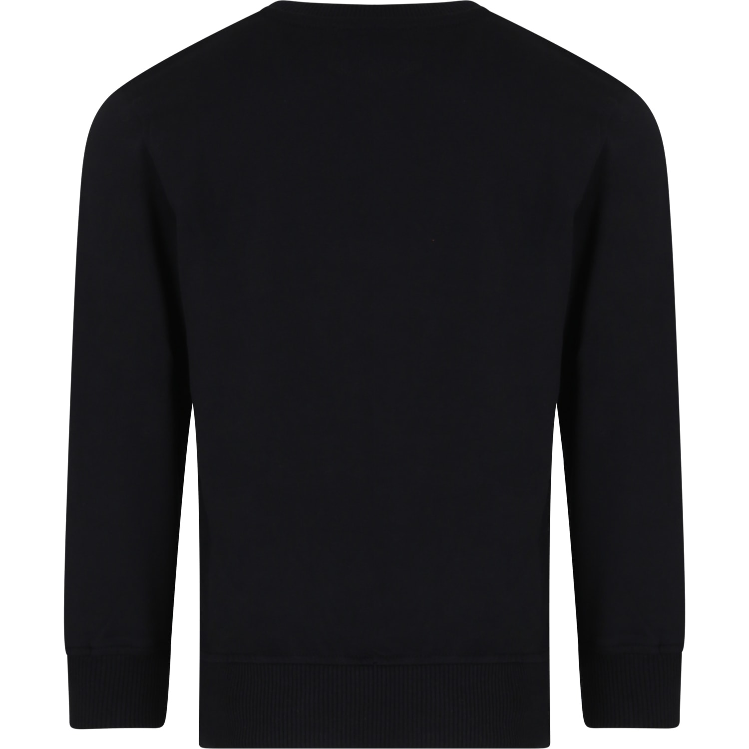 Shop Moschino Black Sweatshirt For Kids With Teddy Bear And Logo