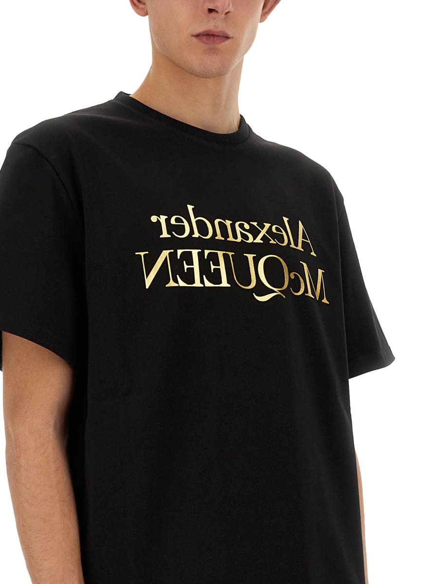 Shop Alexander Mcqueen T-shirt With Logo In Black