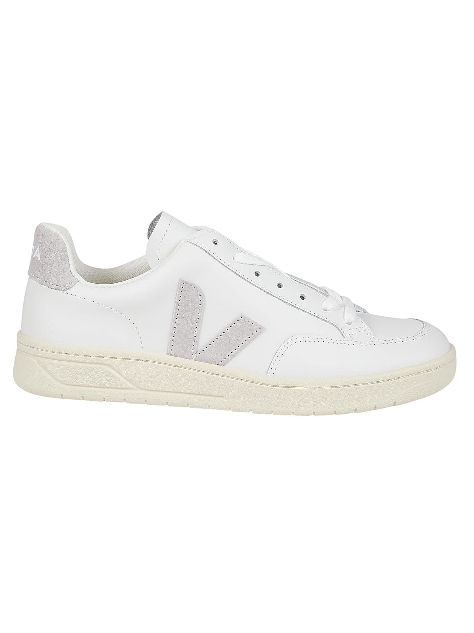 Shop Veja V-12 Sneakers In Extra White/light Grey