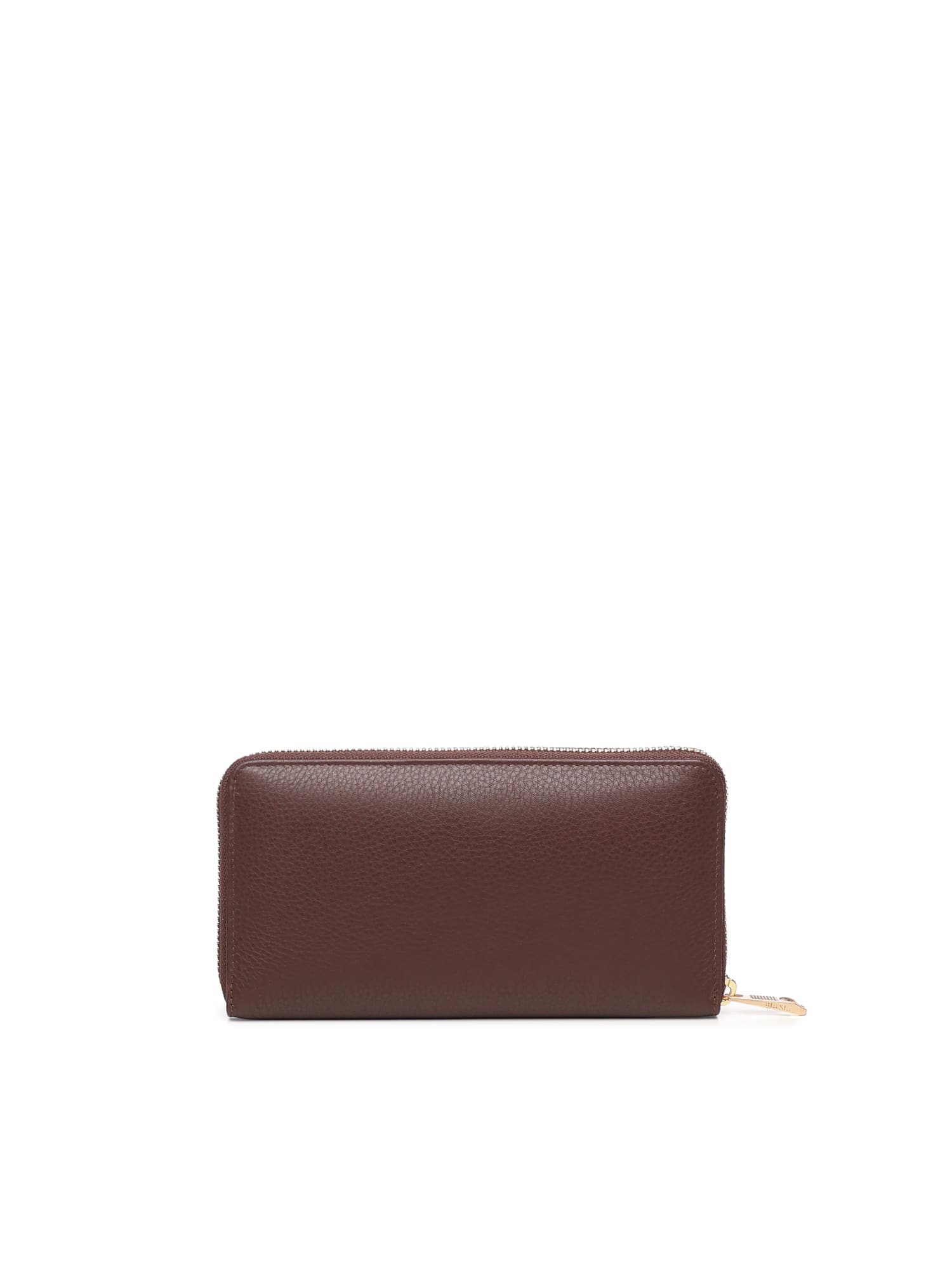 Biasia Leather Wallet With Logo In Brown
