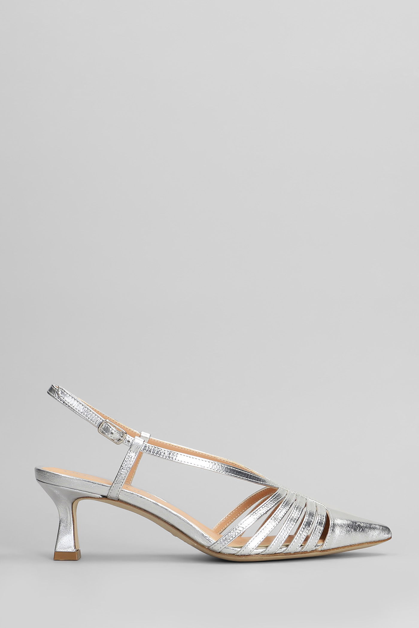 Pumps In Silver Leather