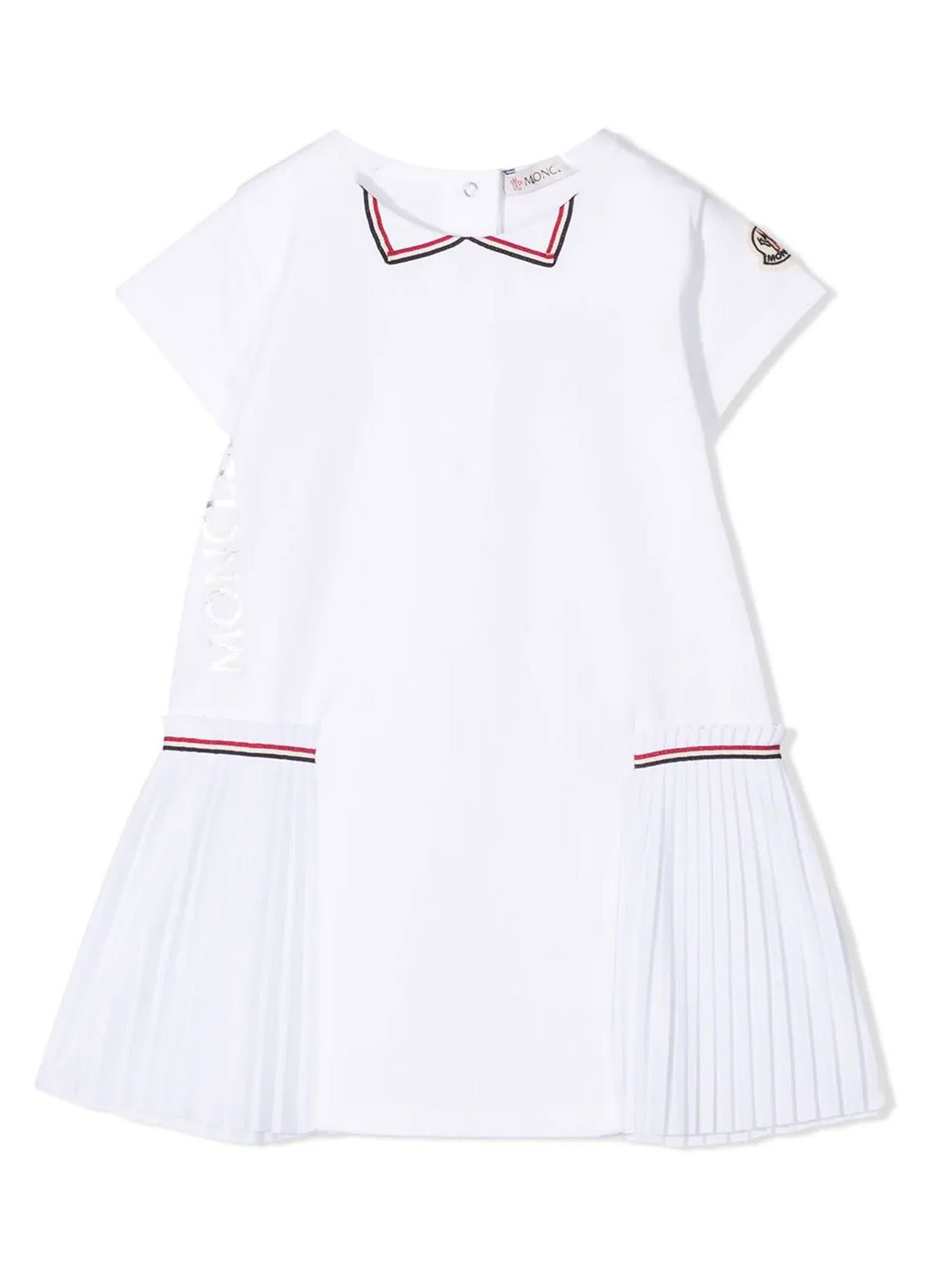 Moncler White Stretch-cotton T-shirt Dress