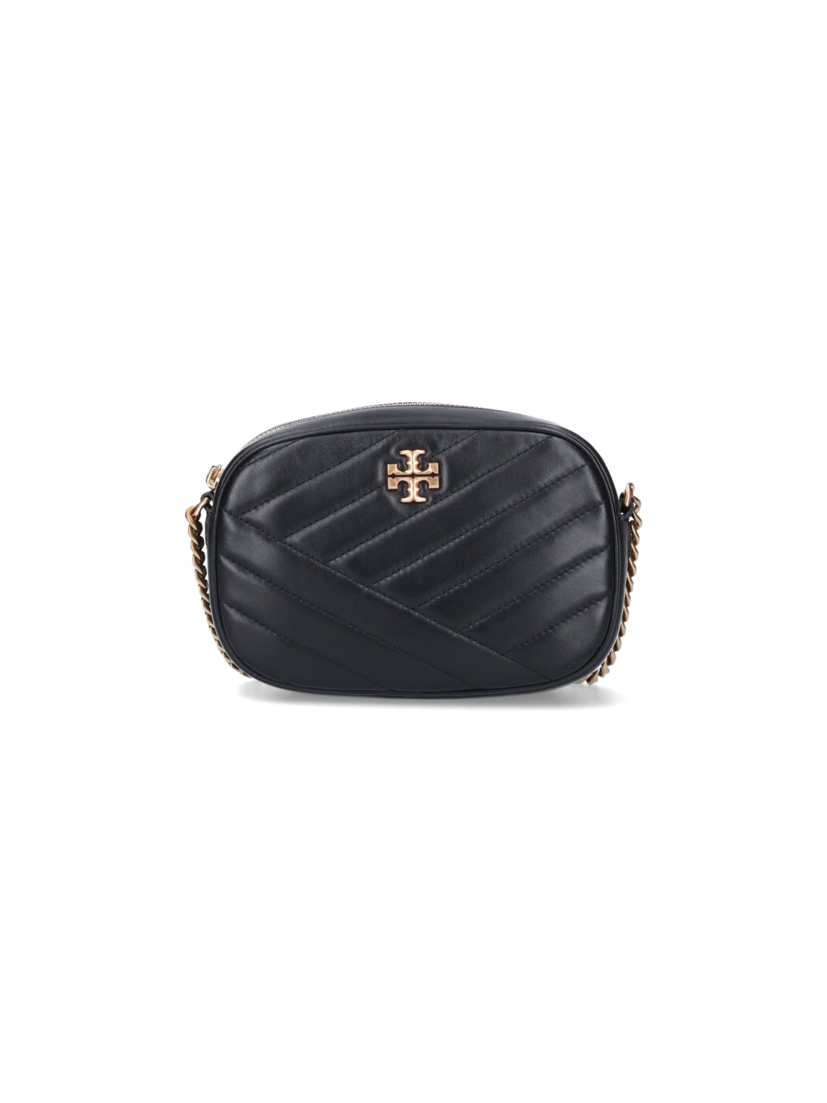 Shop Tory Burch Kira Chevron Camera Shoulder Bag In Black