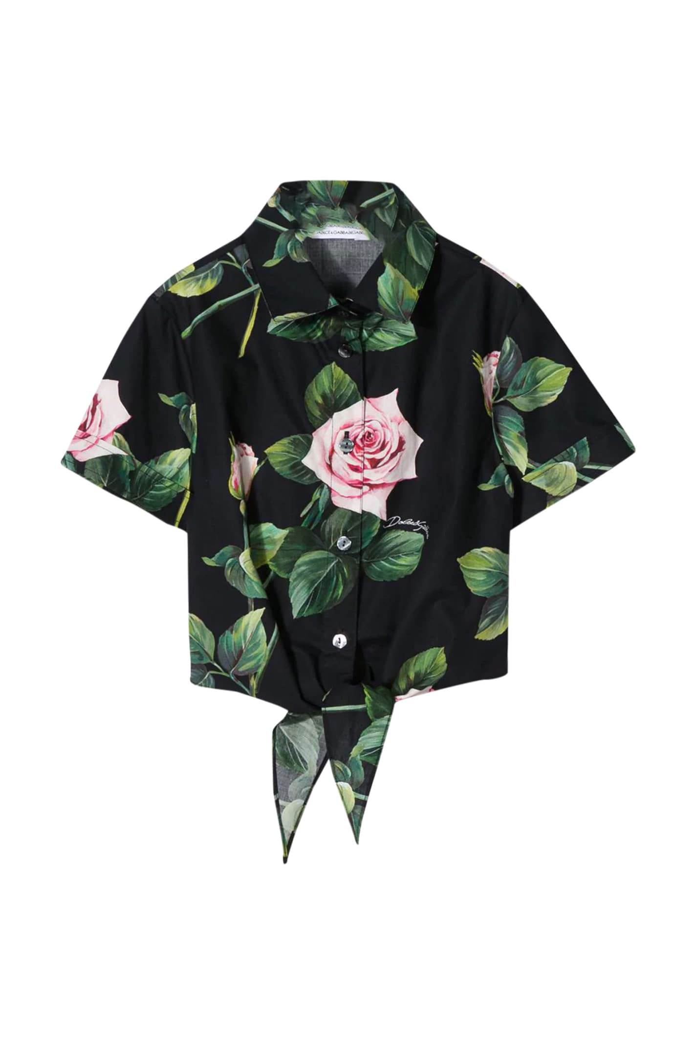 Dolce & Gabbana Kids' Printed Shirt In Rosa/nero