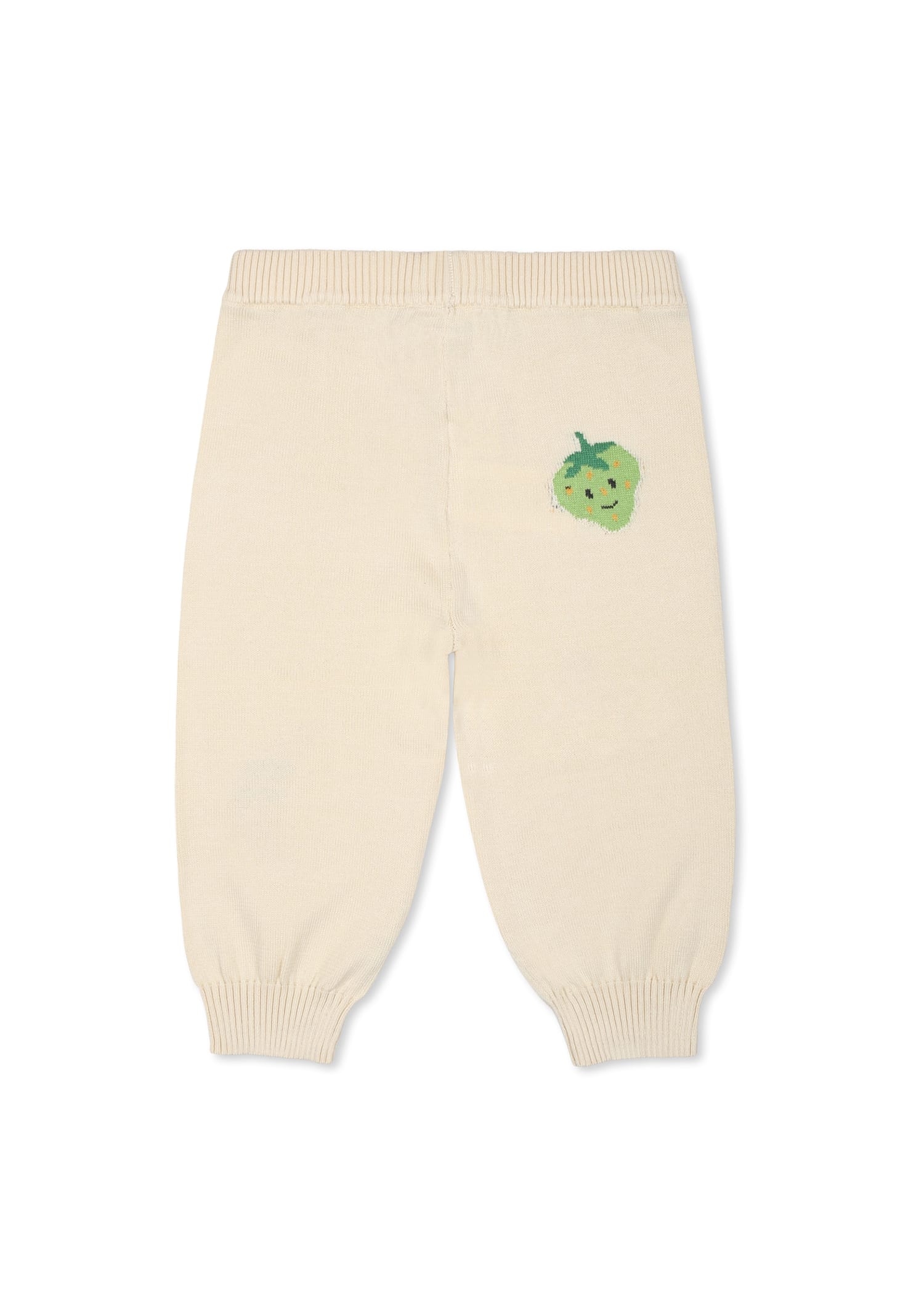 Molo Ivory Trousers For Babykids With Fruits In Ivory