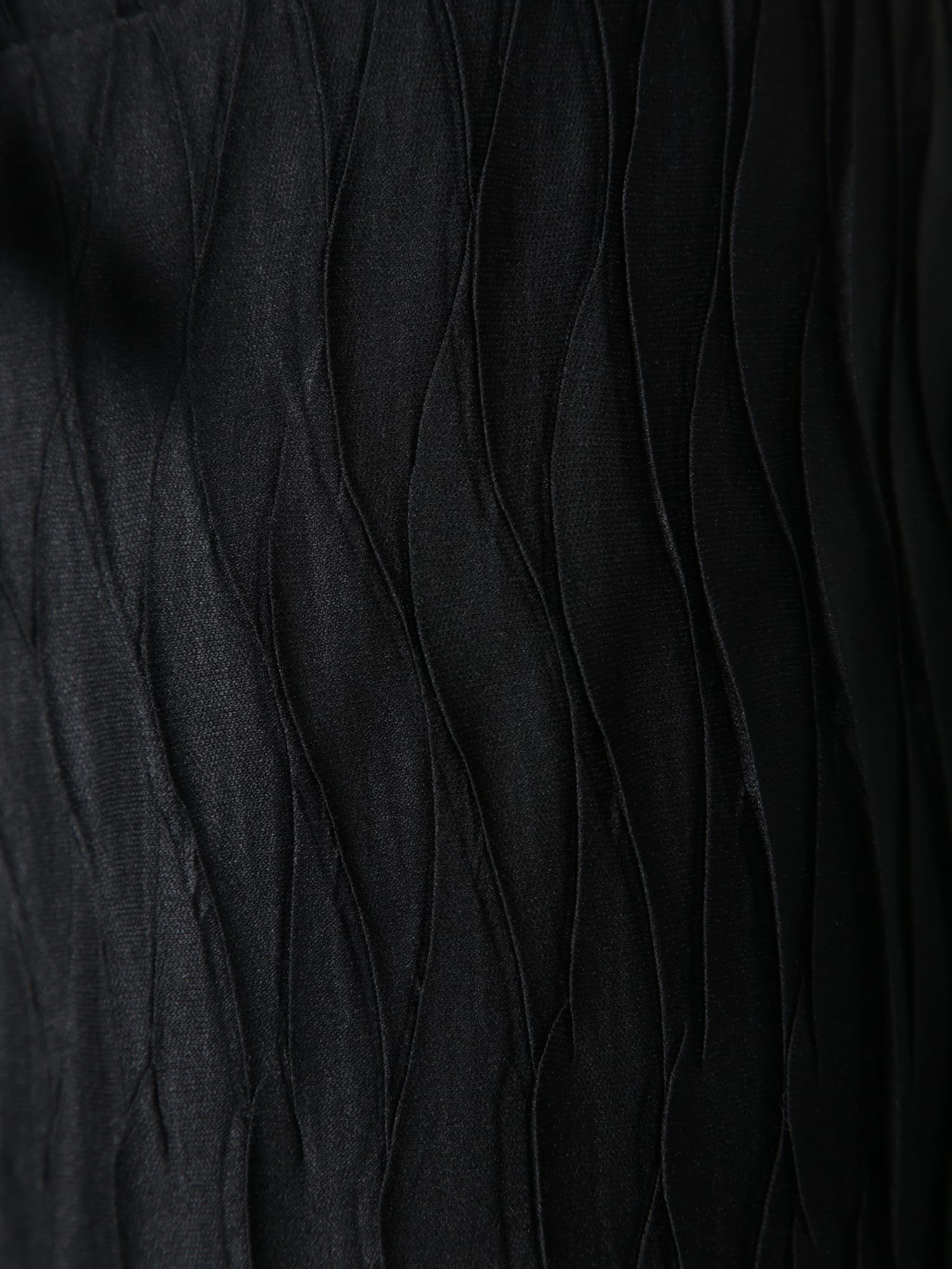 Herno Black Trousers With Wavy Pattern And Drawstring Waist In Black