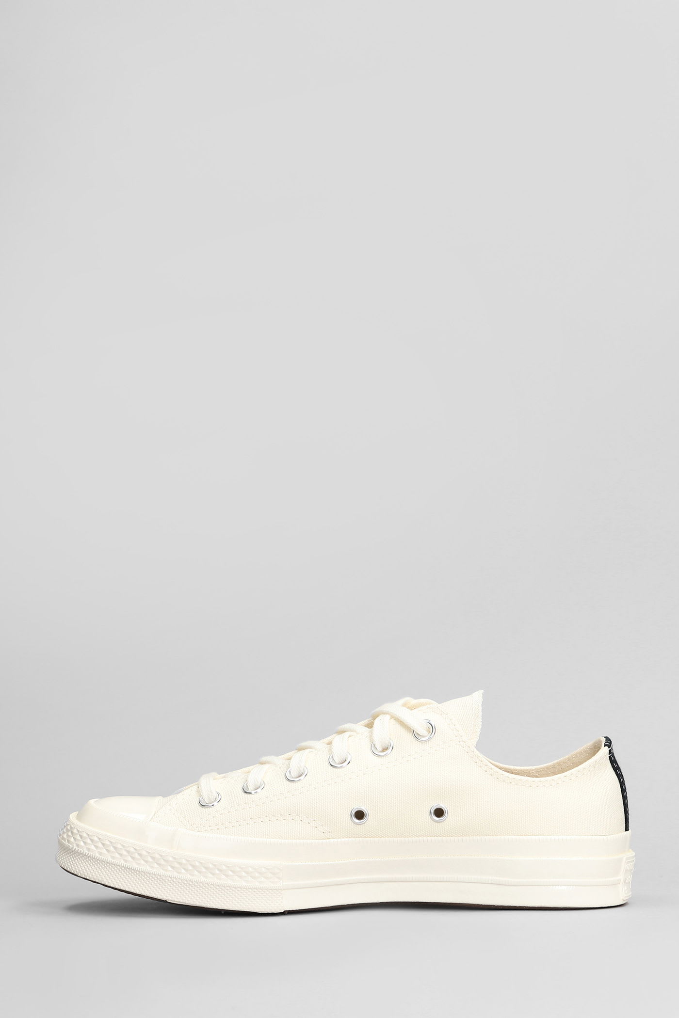 Comme Des Garçons Play Chuck 70 Cdg Low Sneakers In Beige Cotton In Sand