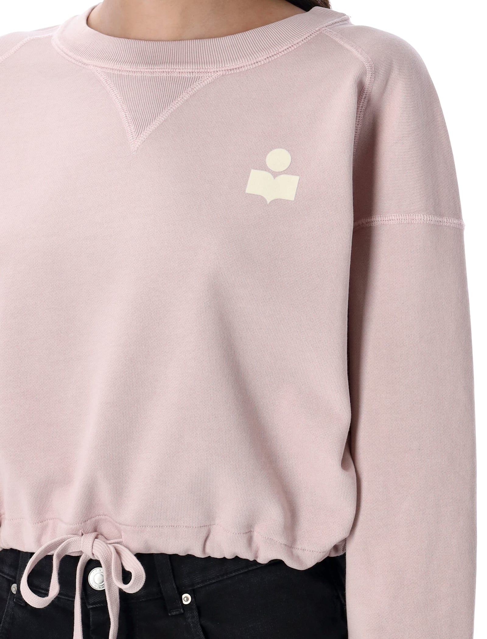 Isabel Marant Étoile Cozy Fleece Top Drawstring Hem In Pink