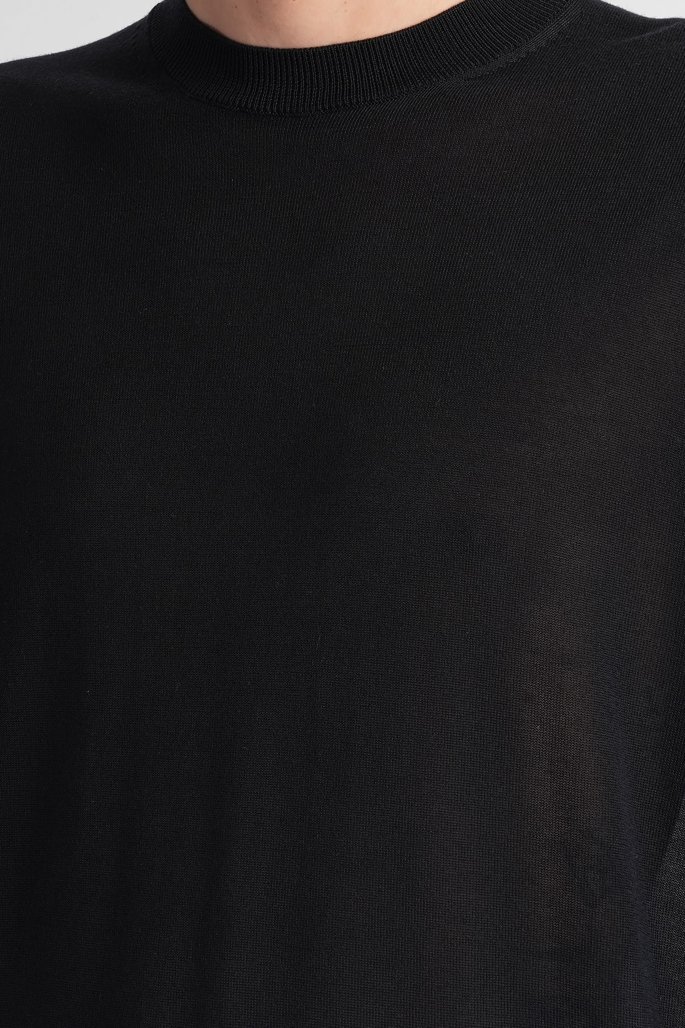 Laneus Relaxed Fit Polo Knitwear In Luxurious Wool-cashmere Blend In Black