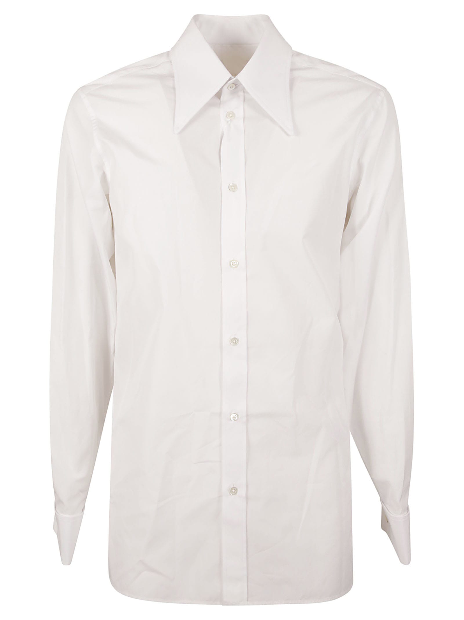 Maison Margiela Classic Long-sleeved Shirt In White