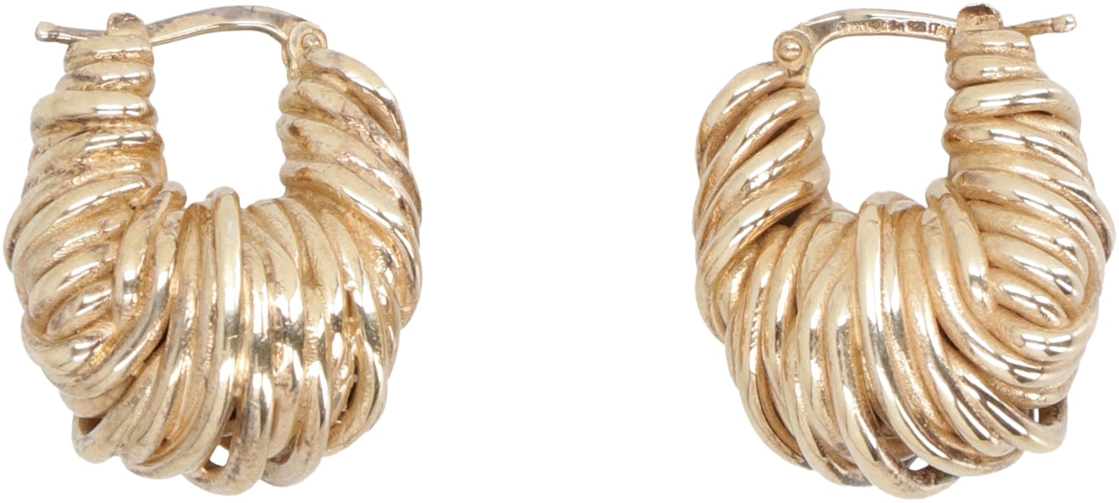 Bottega Veneta Knot Earrings In Gold