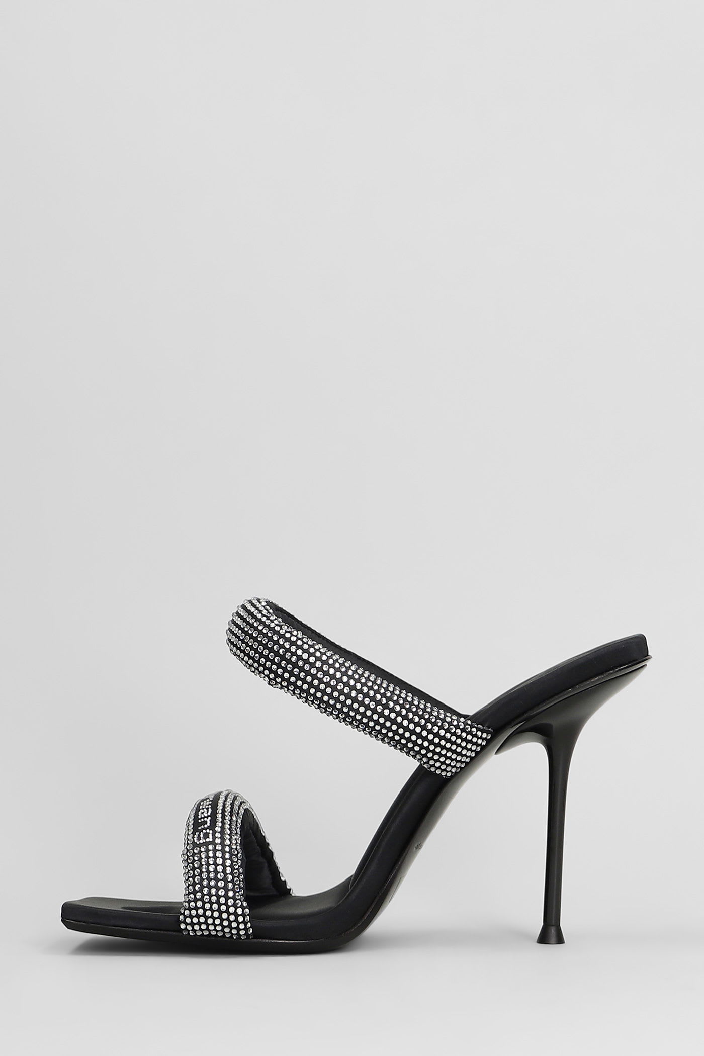 Alexander Wang Julie Tubular Crystal Embellished Slide Sandal In Multi
