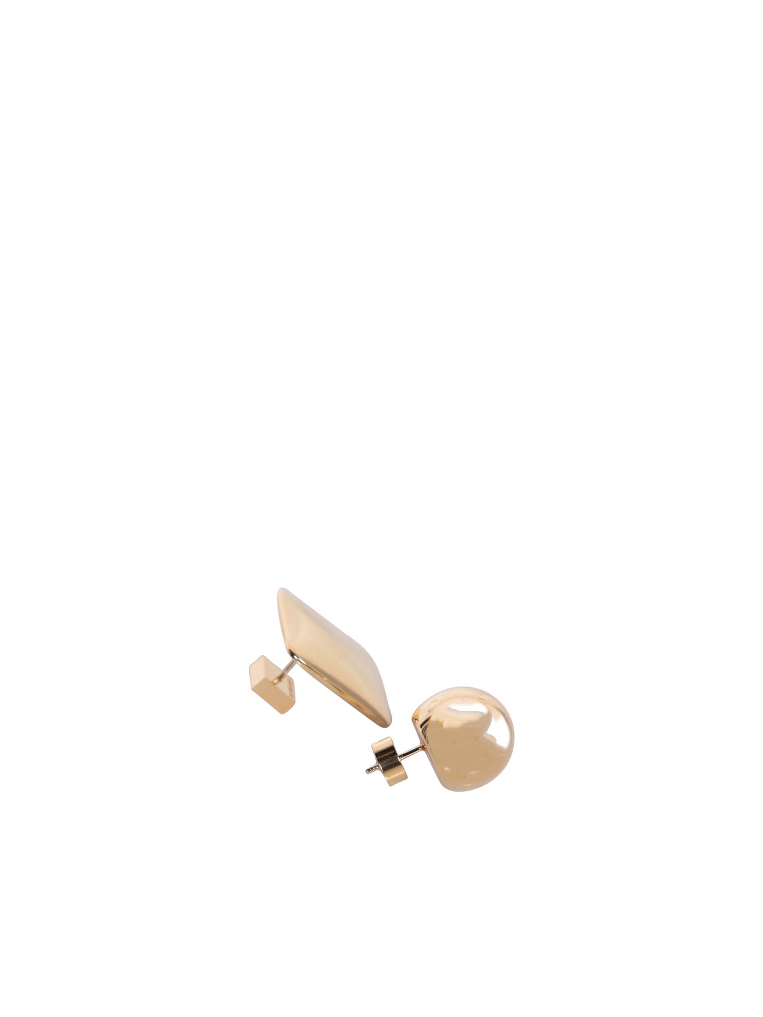 Shop Jacquemus Les Rond Carre Gold Earrings In Metallic