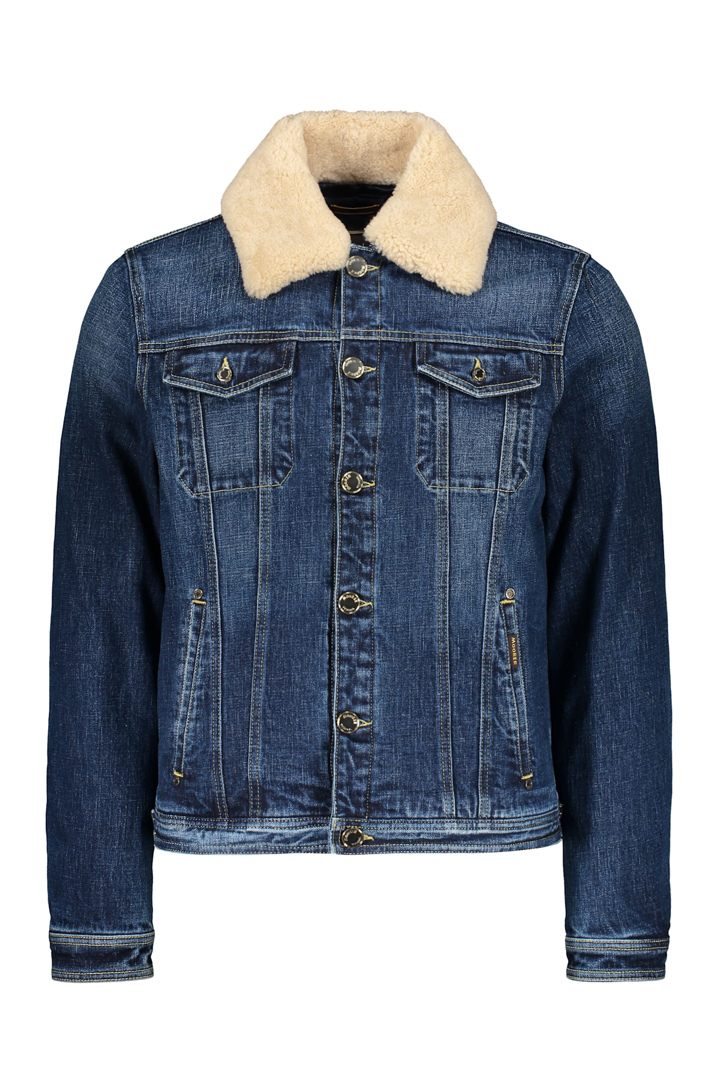 Moorer Taburno-104 Padded Jacket In Denim