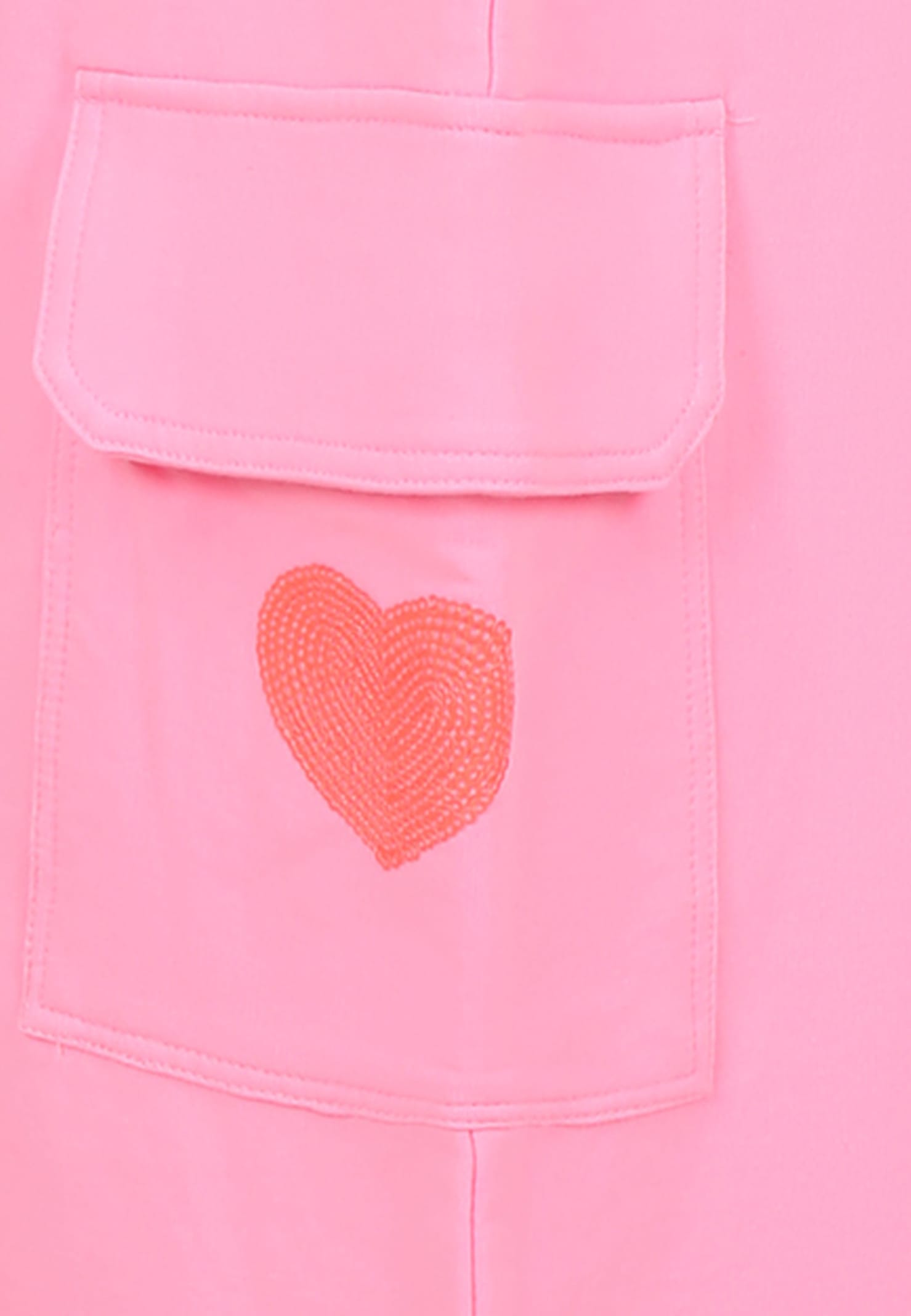 Billieblush Pink Trousers For Girl With Heart In Pink