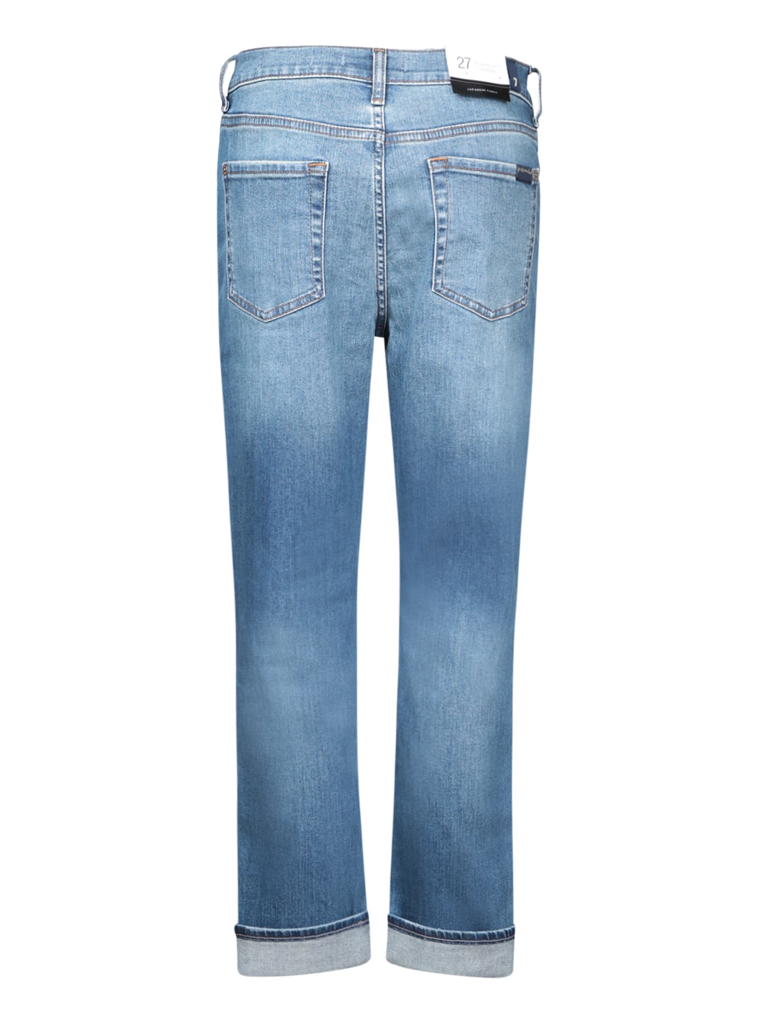 7 FOR ALL MANKIND RELAXED SKINNY GROOVY BLUE JEANS