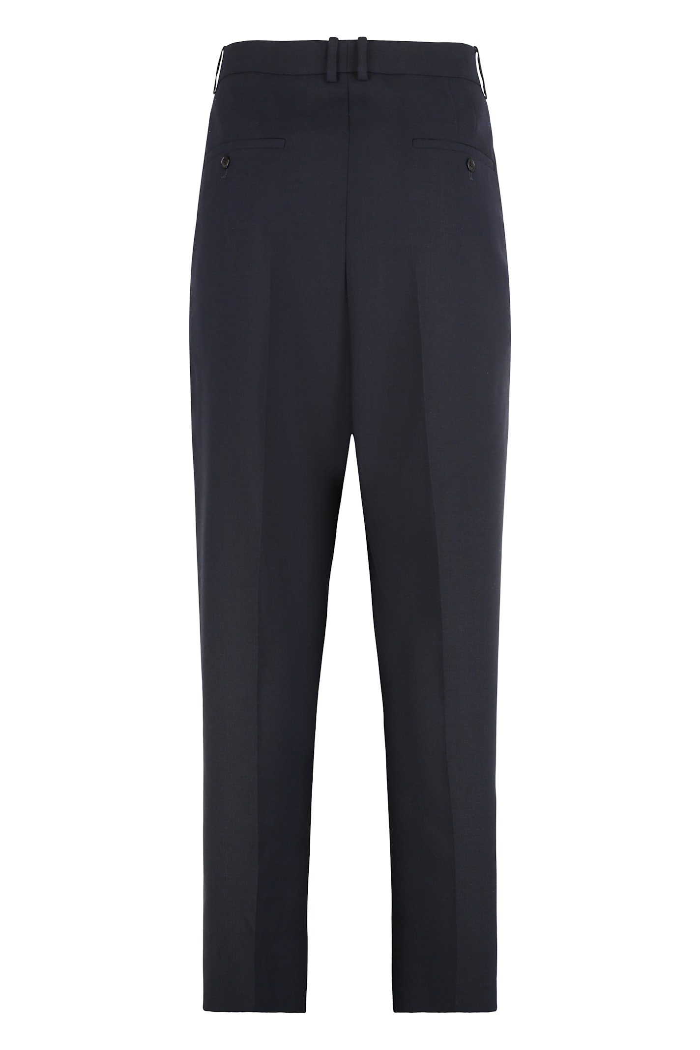 Saint Laurent Tailored Wool Trousers In Blue